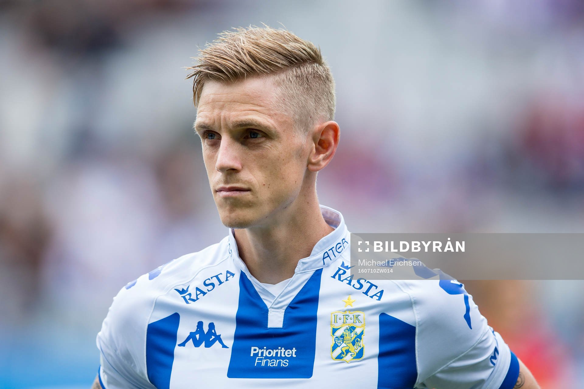 IFK Göteborgs Sören Rieks innan fotbollsmatchen i