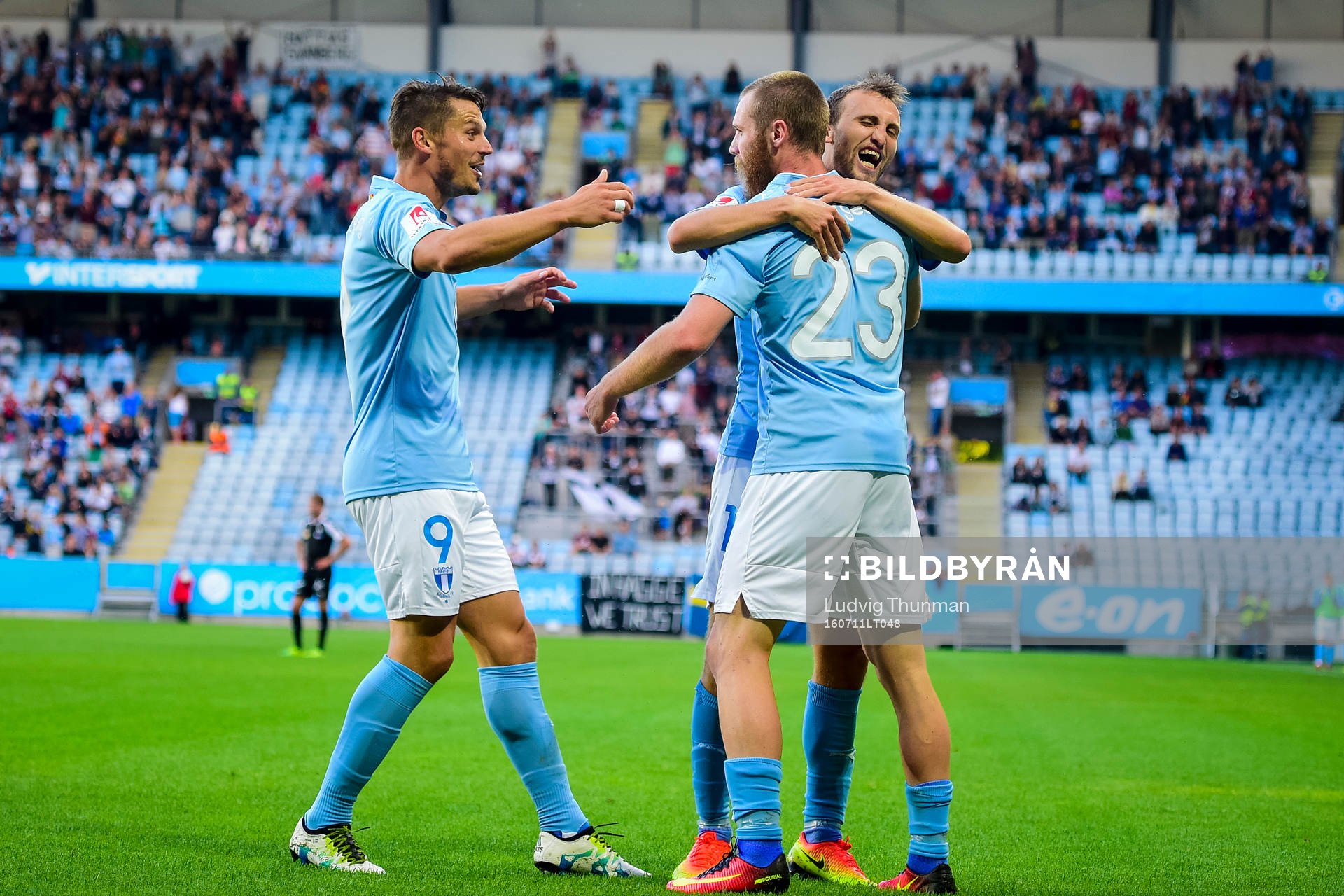 Malmö FFs Markus Rosenberg , Magnus Wolff Eikrem  och Jo