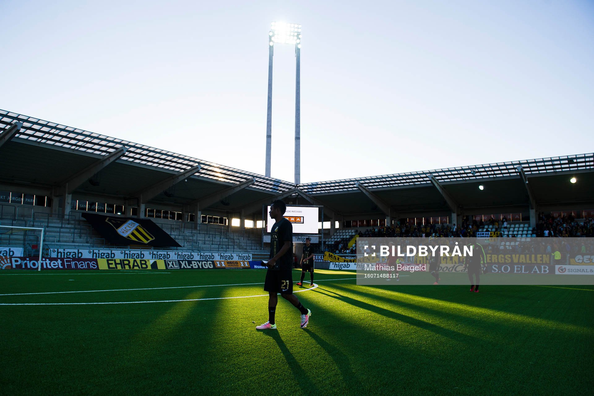 Häckens Nasiru Mohammed efter fotbollsmatchen i kvalet till Europa League mellan Häcken och Cork den 14 juli 2016 i Göteborg.