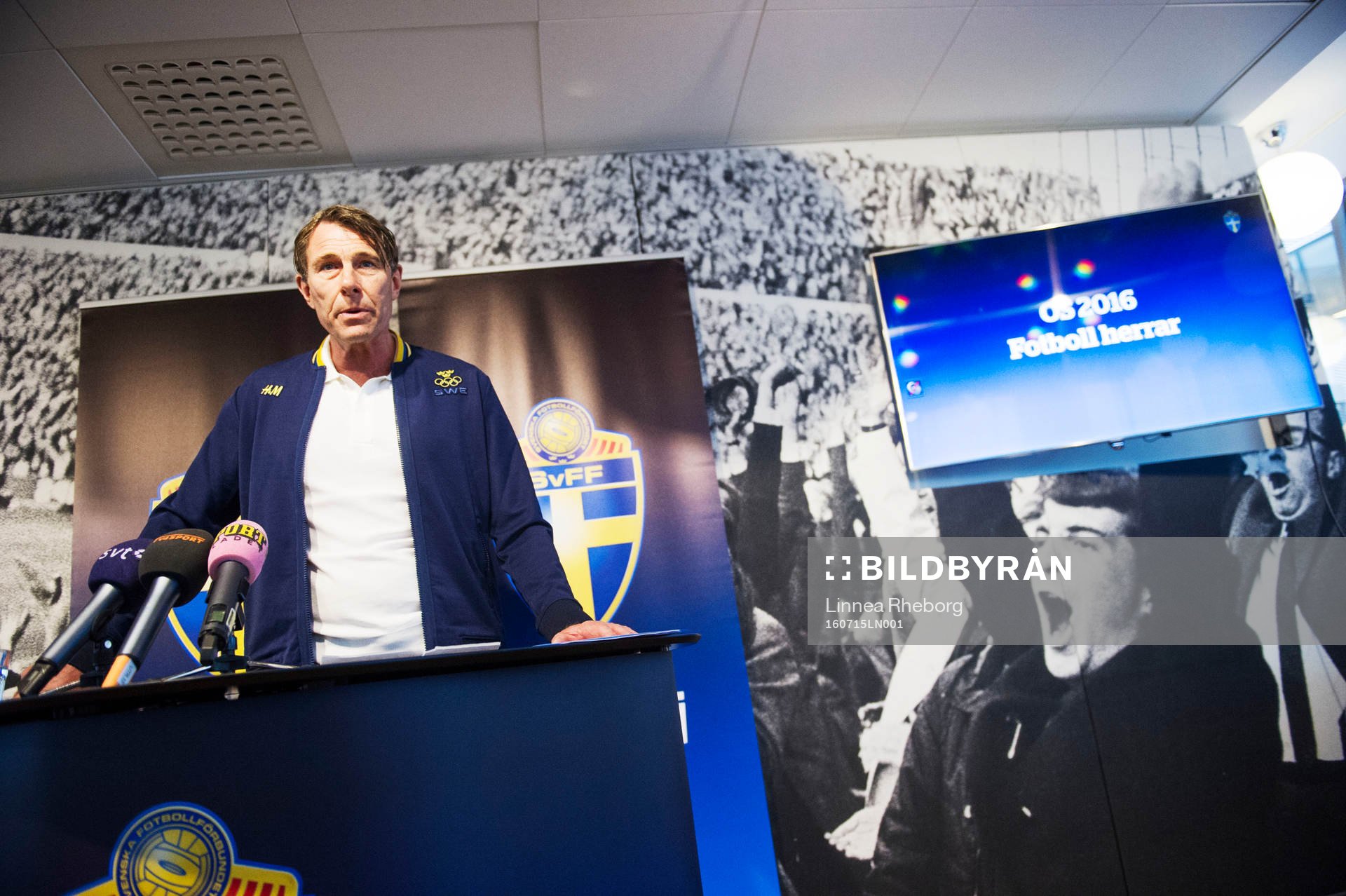 Förbundskapten Håkan Ericson presenterar OS-truppen som