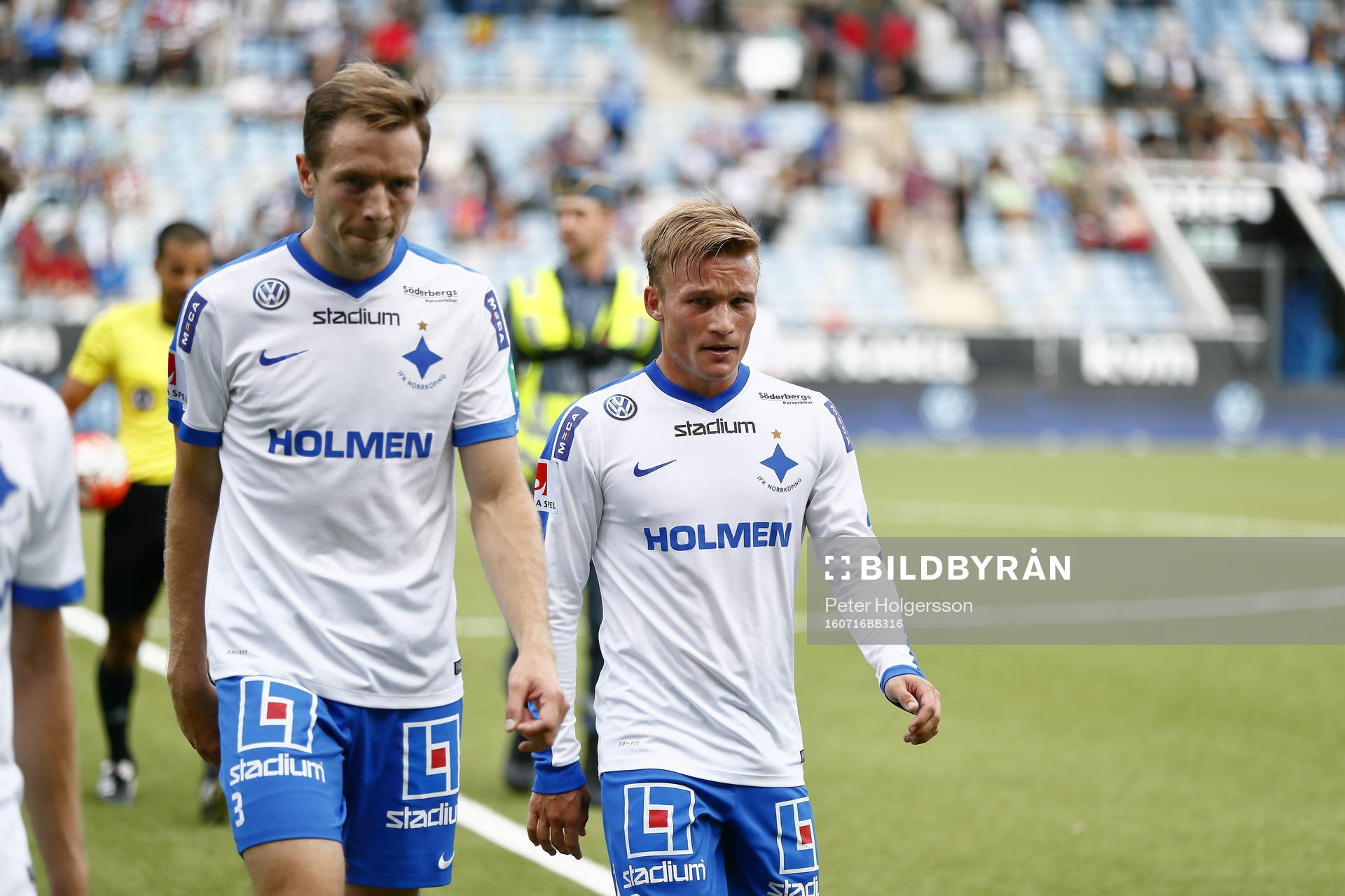 Norrköpings Jón Gudni Fjóluson och David Moberg Karlsson
