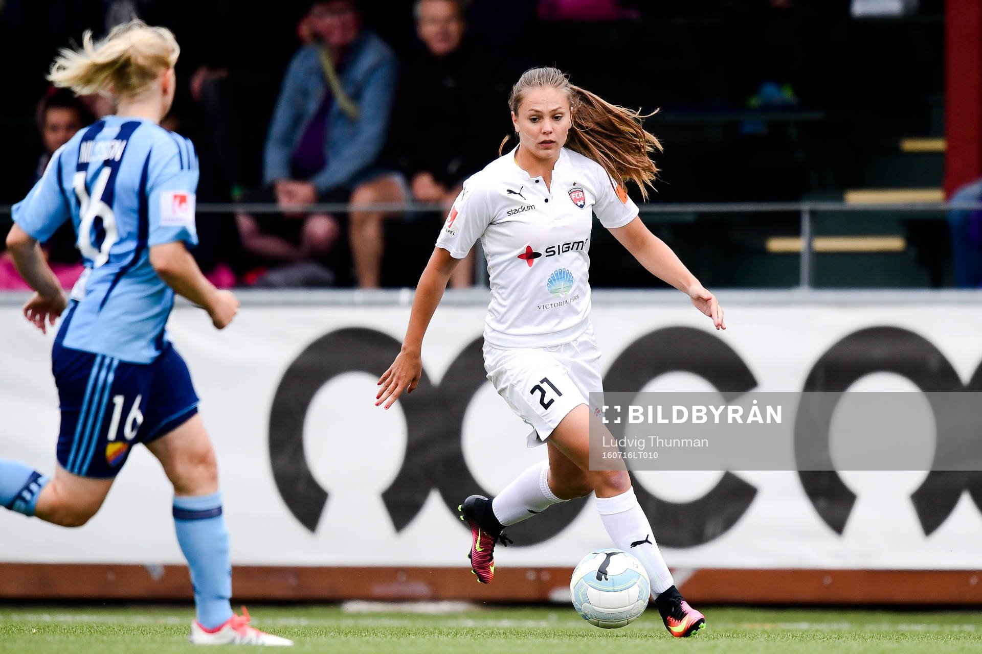 Djurgårdens Sofia Nilsson och Rosengårds Lieke Martens