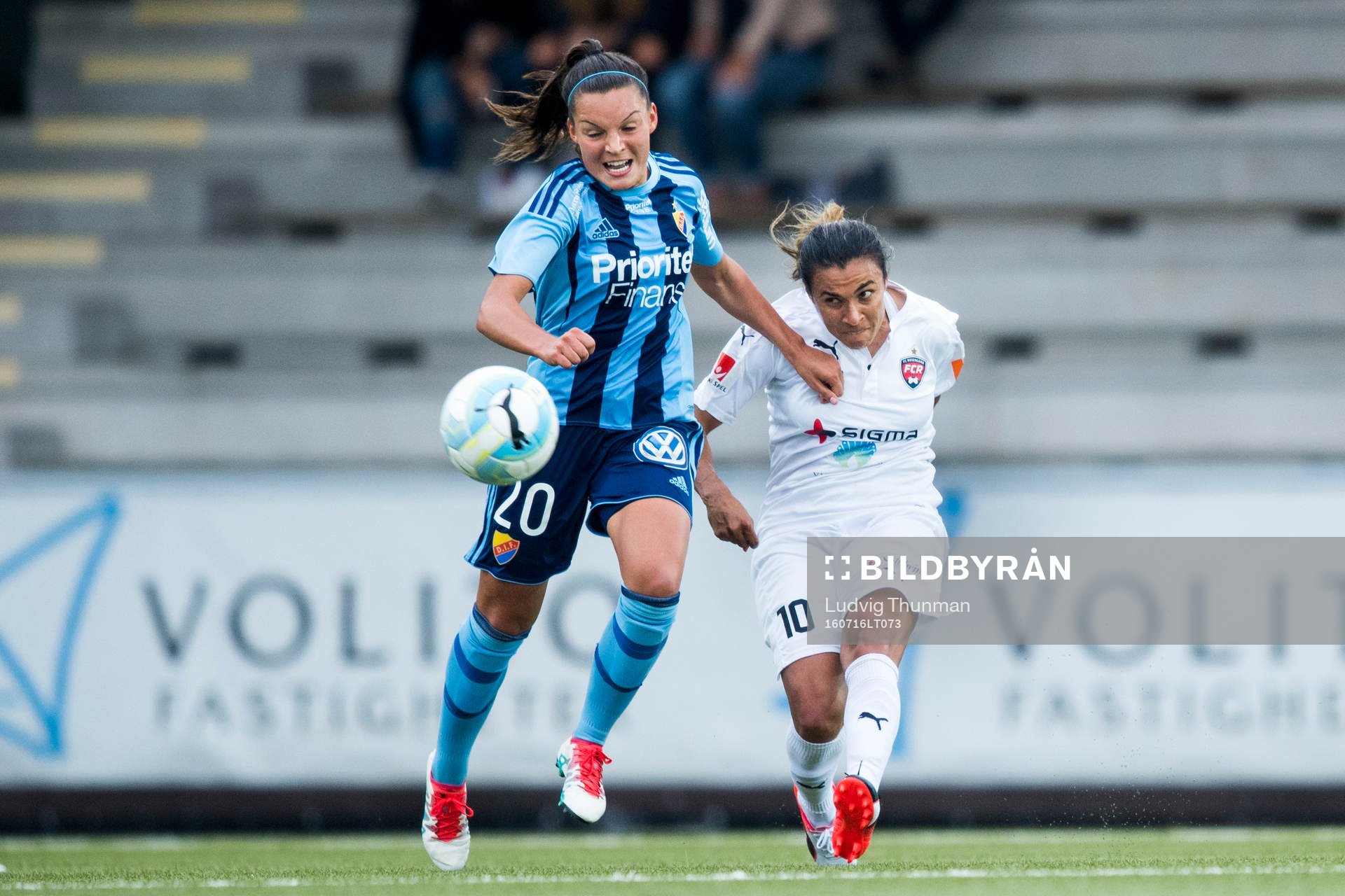 Djurgårdens Johanna Rytting Kaneryd och Rosengårds Marta