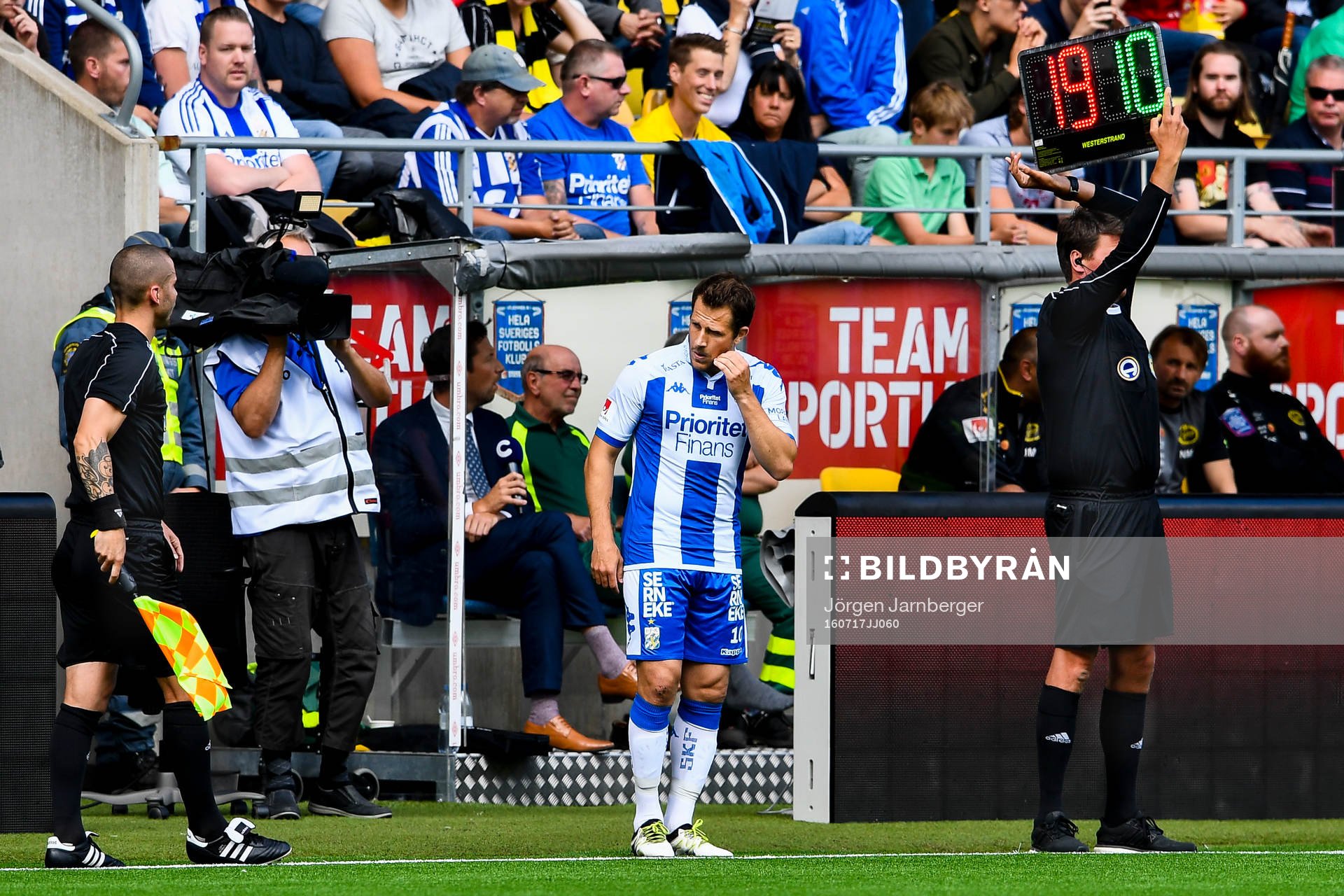 IFK Göteborgs Tobias Hysén byts in