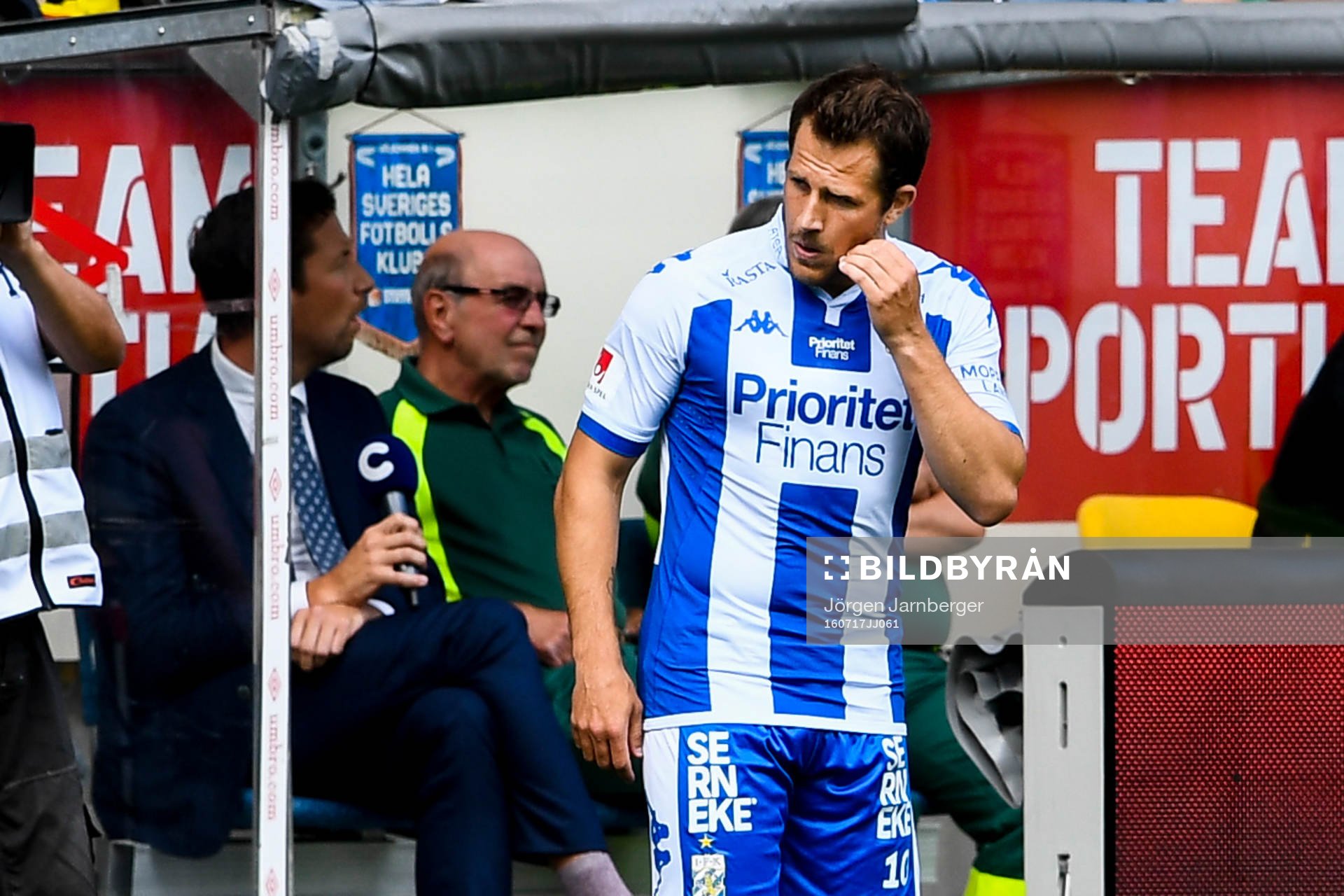 IFK Göteborgs Tobias Hysén byts in under fotbollsmatchen i Allsvenskan mellan Elfsborg och IFK Göteborg den 17 juli 2016 i Borås.