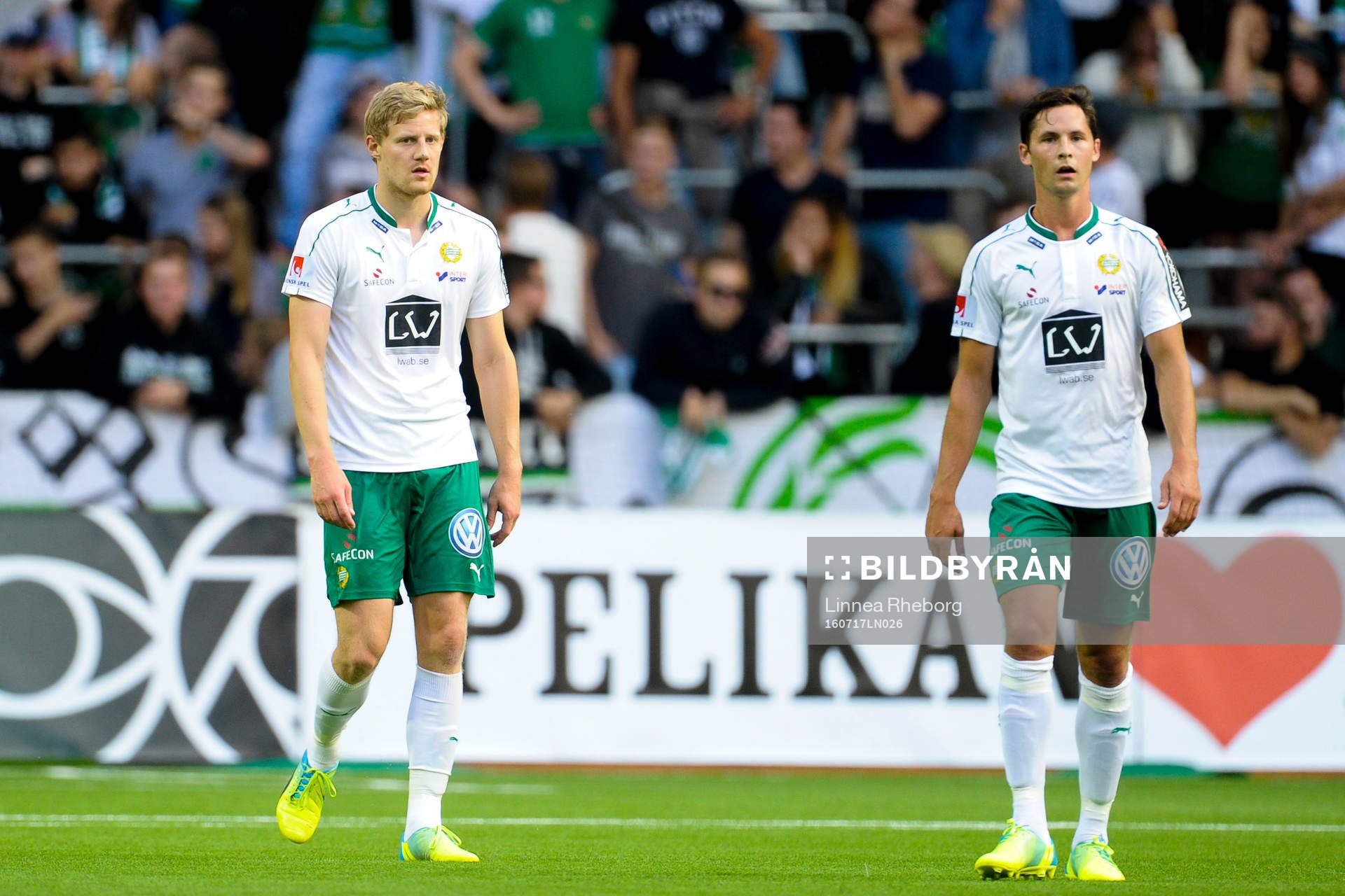 Hammarbys Lars Saetra och Philip Haglund deppar