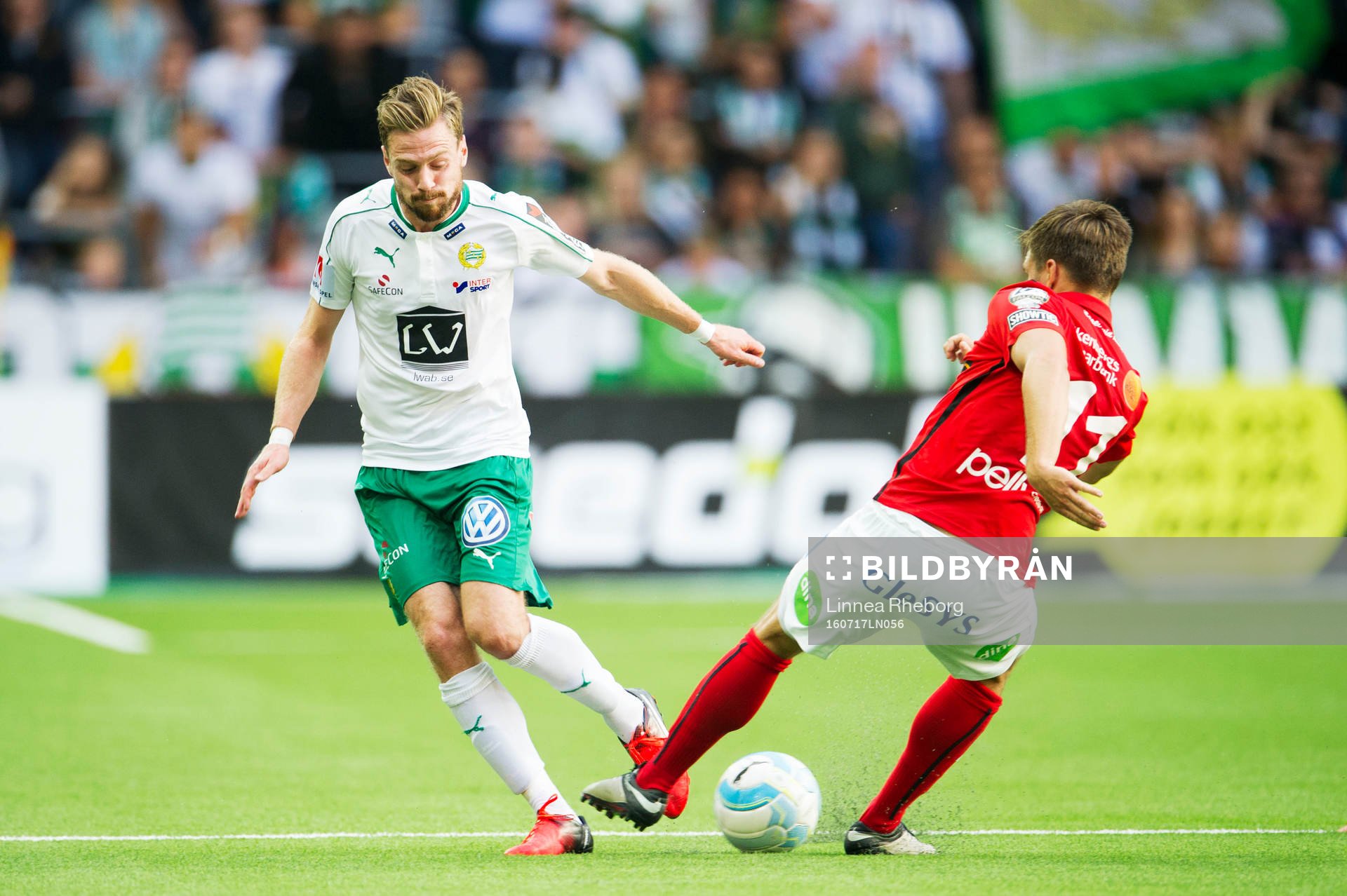 Hammarbys Arnór Smárason och Falkenbergs Johannes Vall