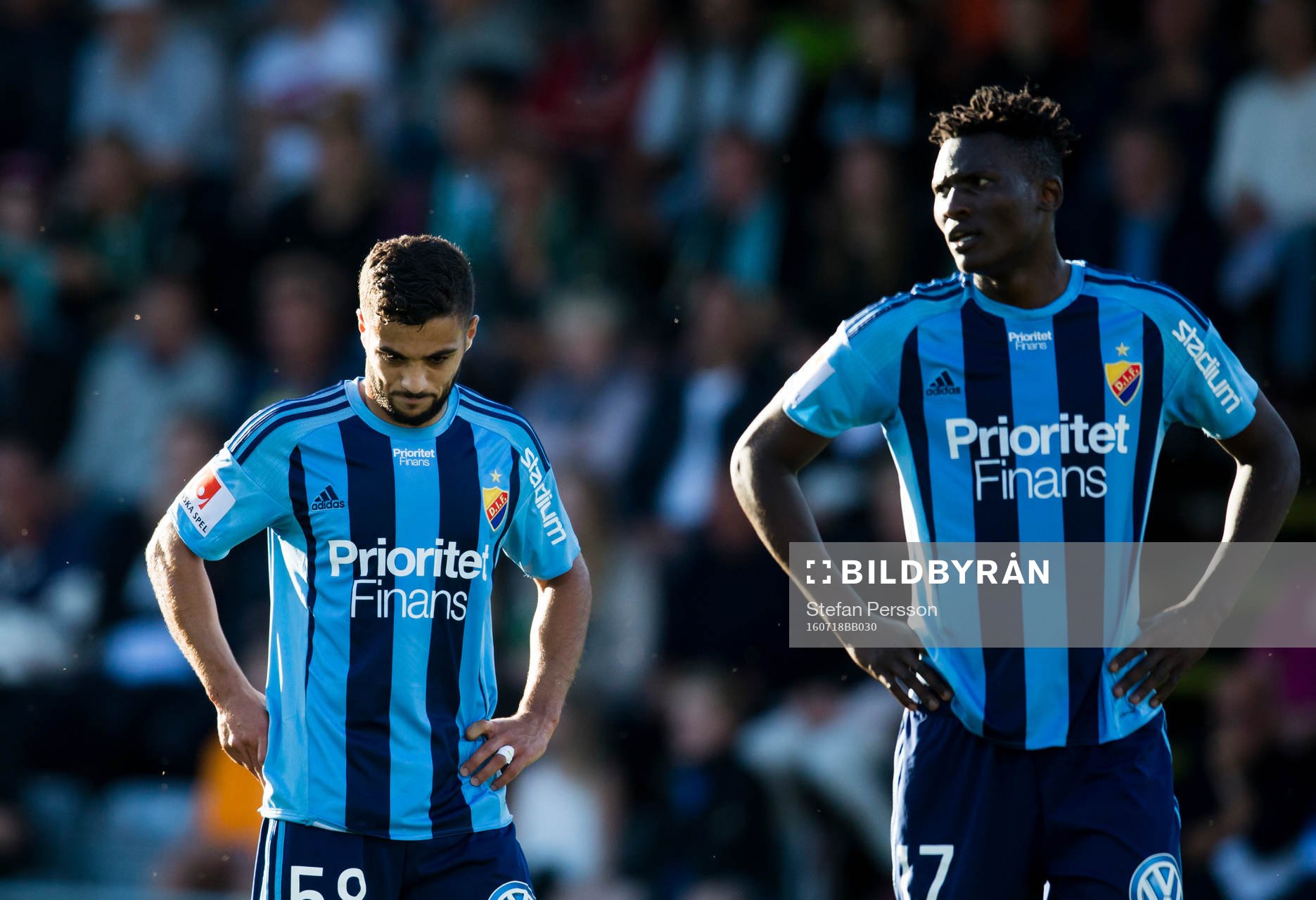 Djurgårdens Othman El Kabir och Michael Olunga