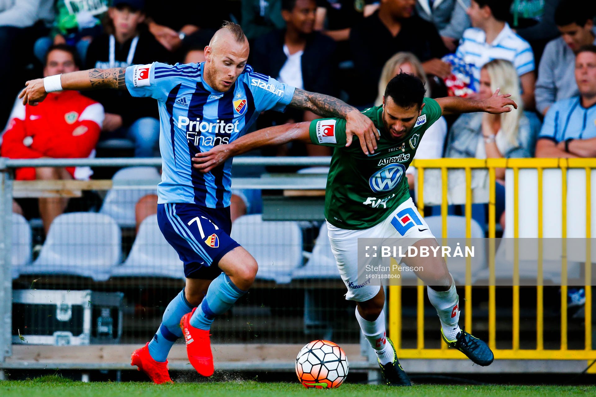 Djurgårdens Magnus Eriksson  och Jönköpings Andre Calisir