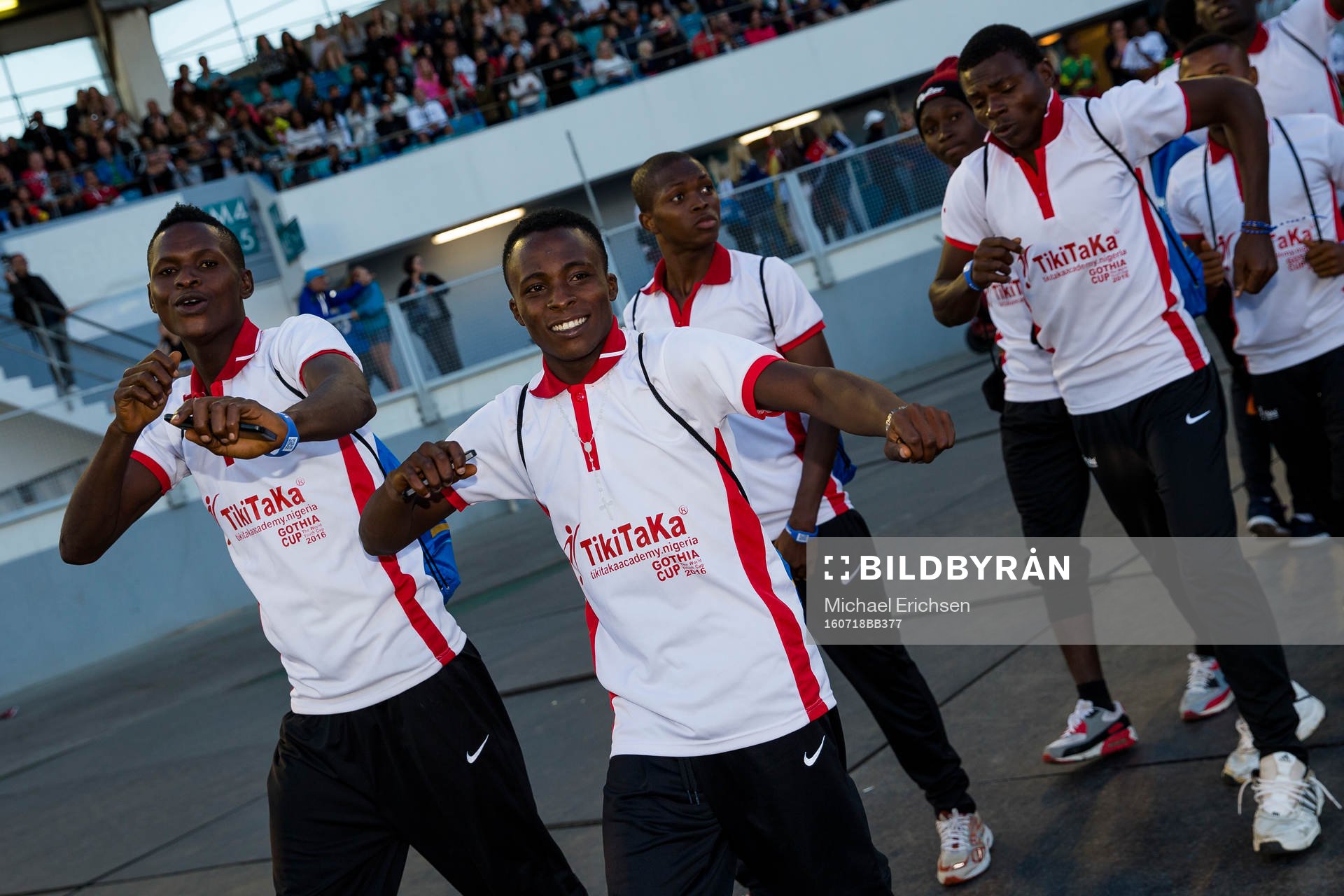 Ett afrikanskt lag under invigningen av Gothia Cup den 18 juli 2016 i Göteborg.