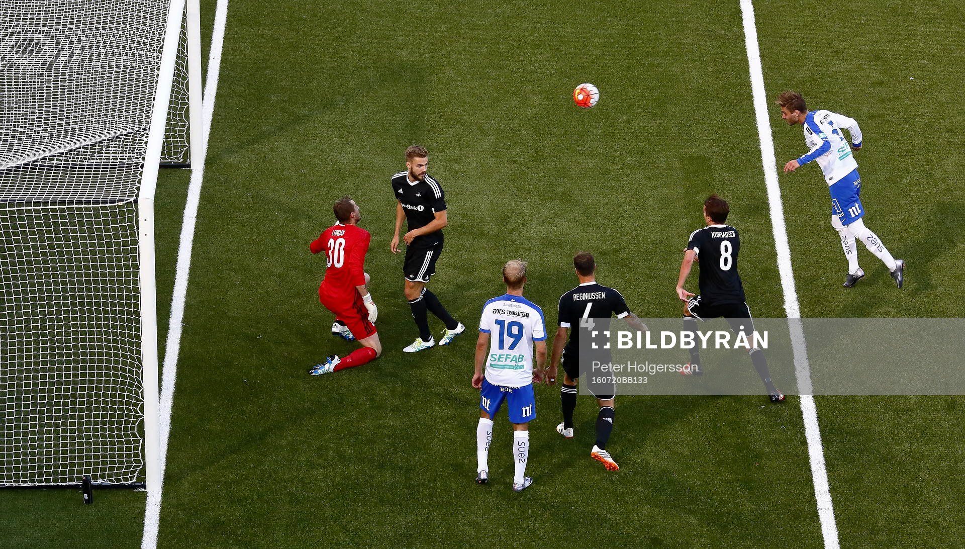 Norrköpings Christoffer Nyman gör mål 2-2