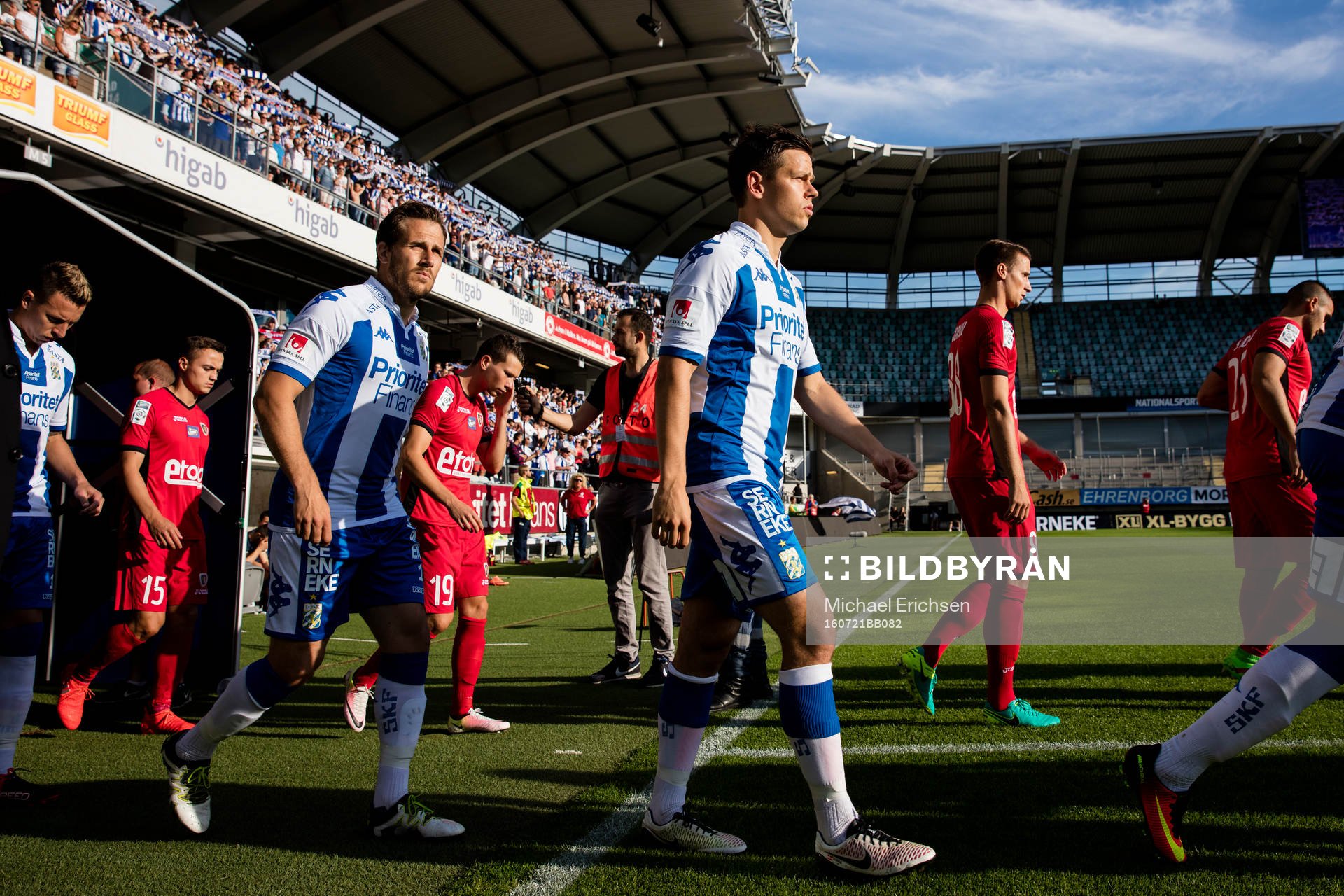 IFK Göteborgs Tobias Hysén och Mads Albeck på väg in