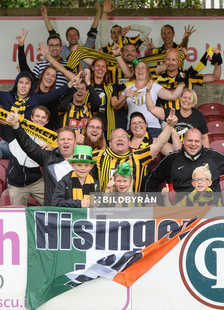 21 July 2016; BK Hacken supporters prior to the UEFA