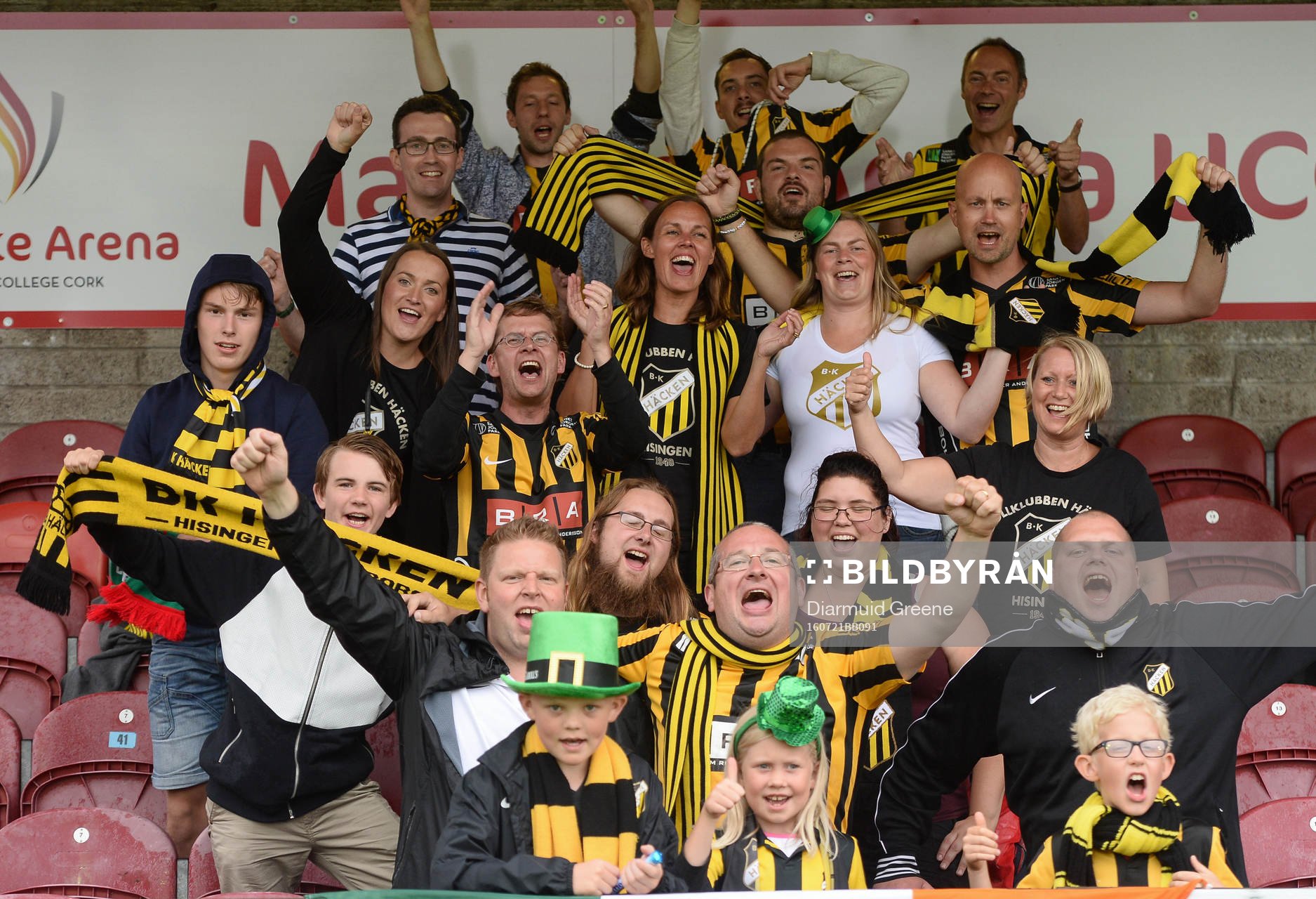 21 July 2016; BK Hacken supporters prior to the UEFA