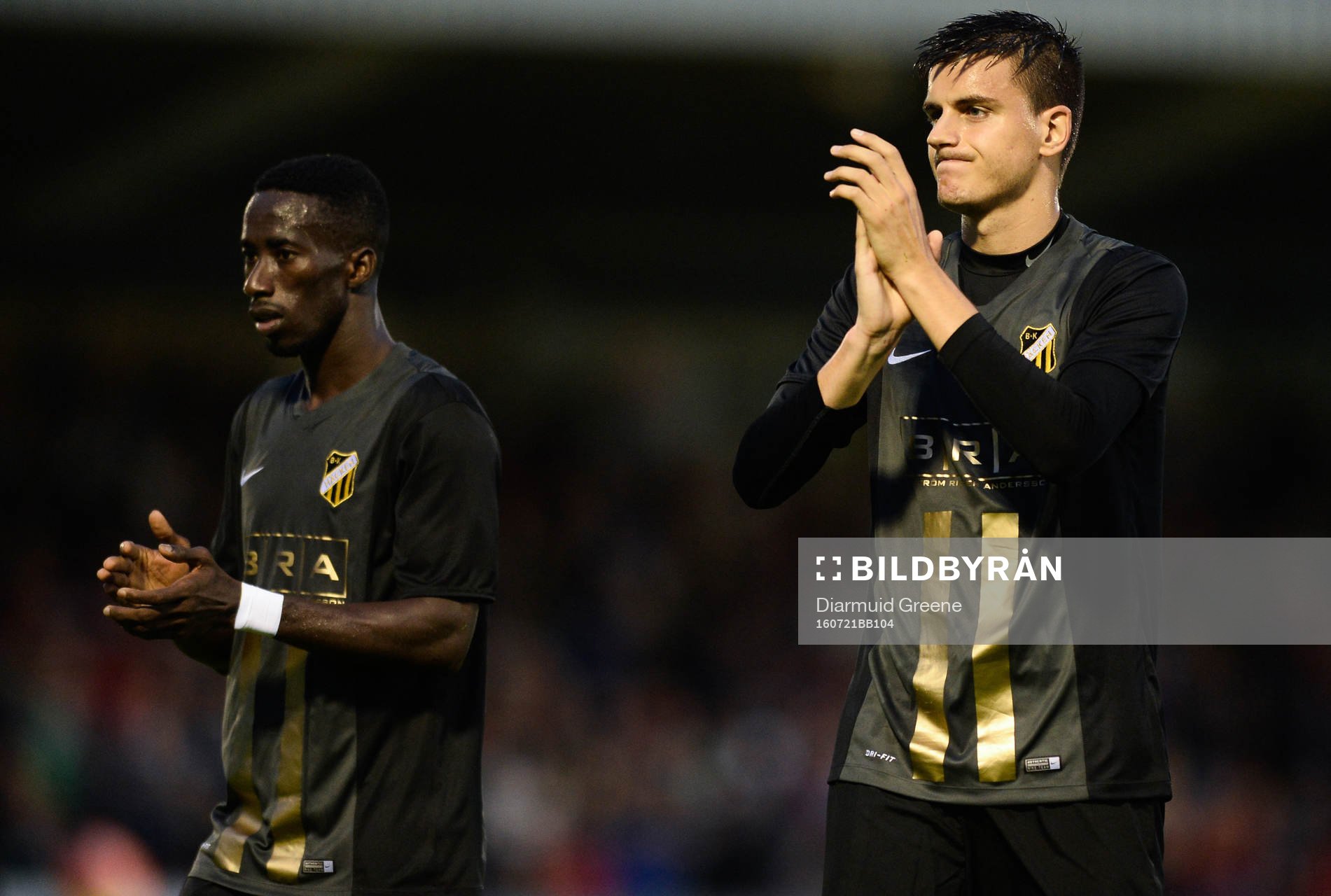 21 July 2016; Alexander Jeremejeff, right, and Demba Savage