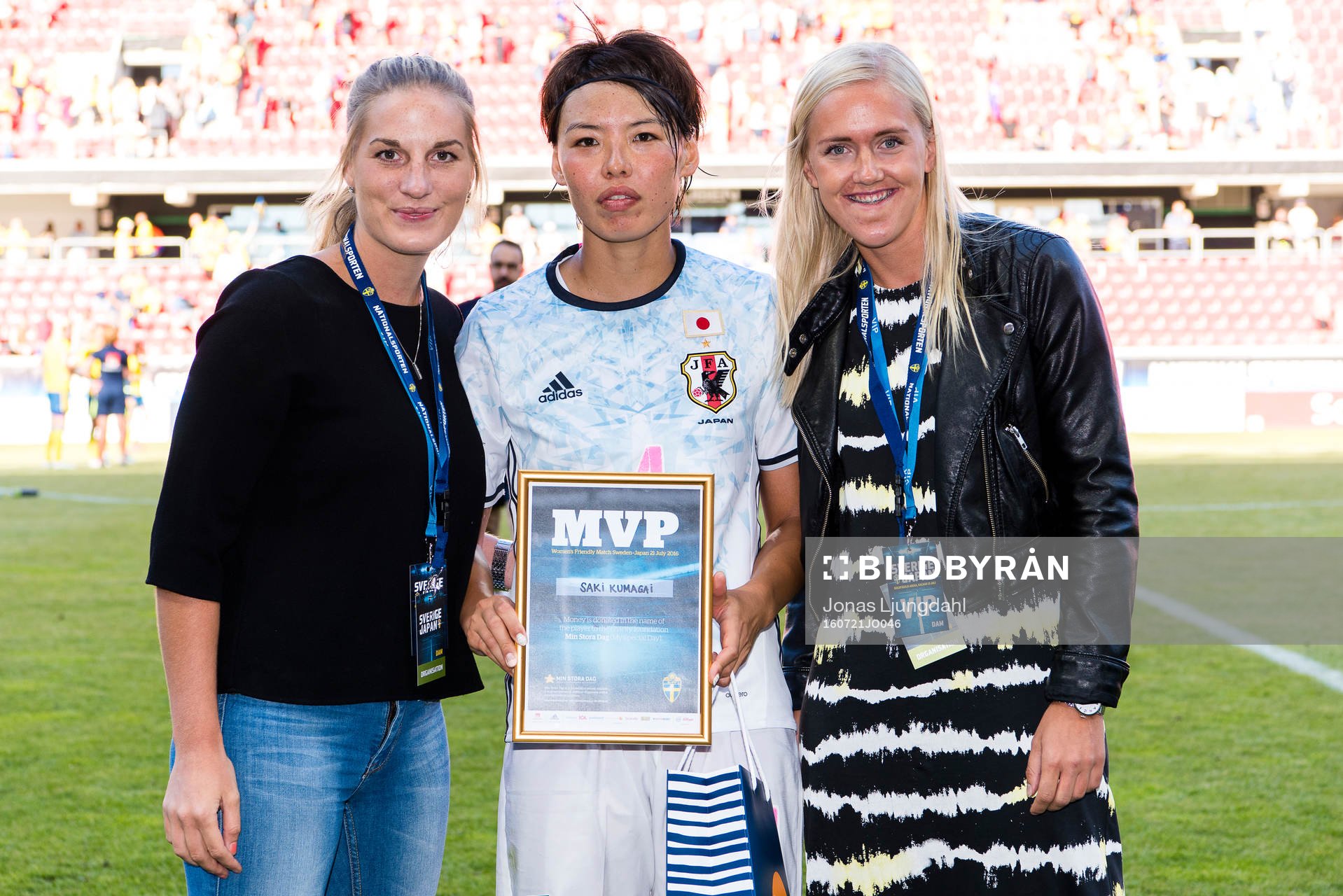 Japans Saki Kumagai tilldelas pris för matchens lirare