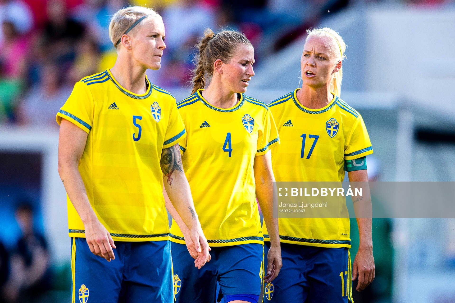 Sveriges Nilla Fischer, Emma Berglund och Caroline Seger