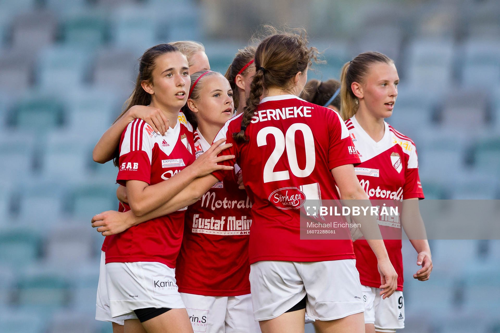 Jubel i Holmalund efter 2-0 under Gothia Cup finalen mellan den 22 juli 2016 i Göteborg.