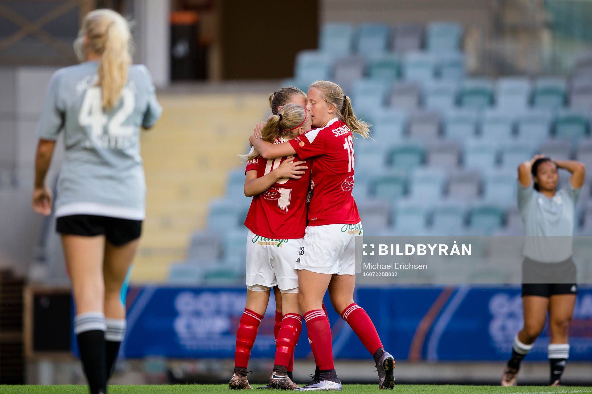 Jubel i Holmalund efter 2-0 under Gothia Cup finalen mellan den 22 juli 2016 i Göteborg.