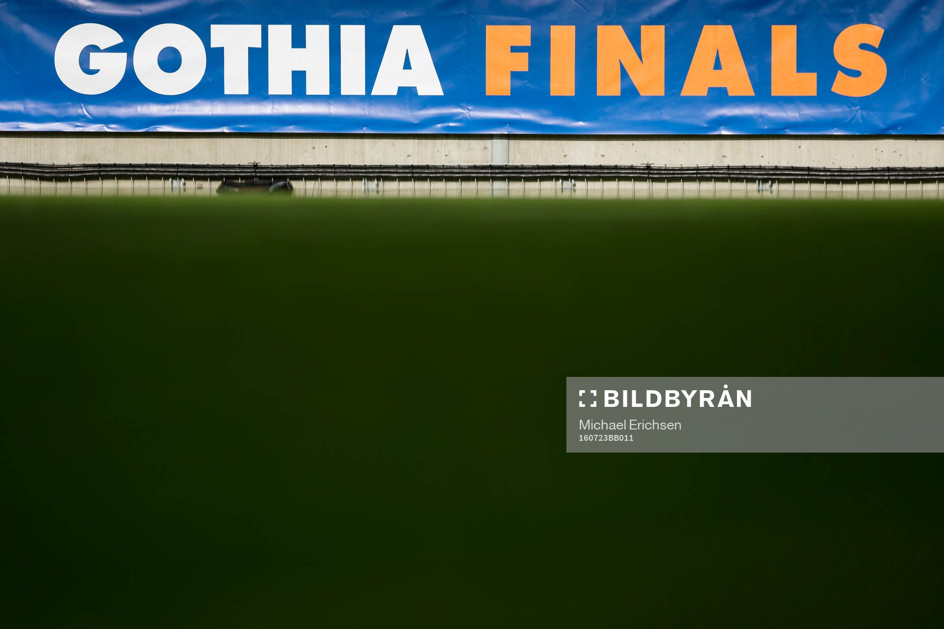 En Gothia Cup final skylt på Gamla Ullevi