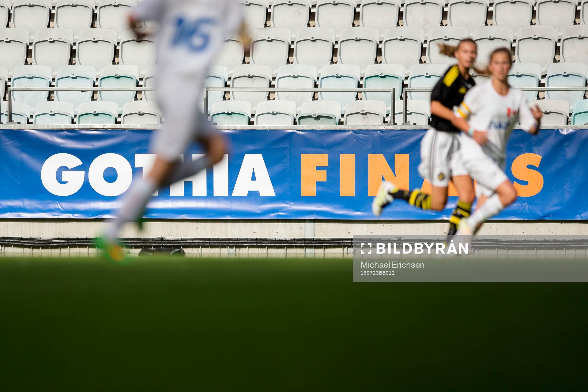 En Gothia Cup final skylt på Gamla Ullevi