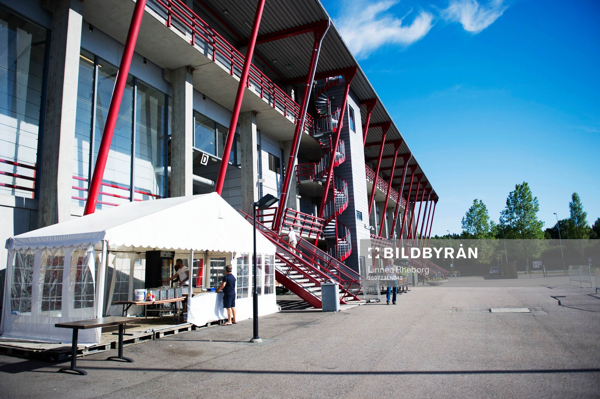 Exteriör av Södertälje Fotbollsarena