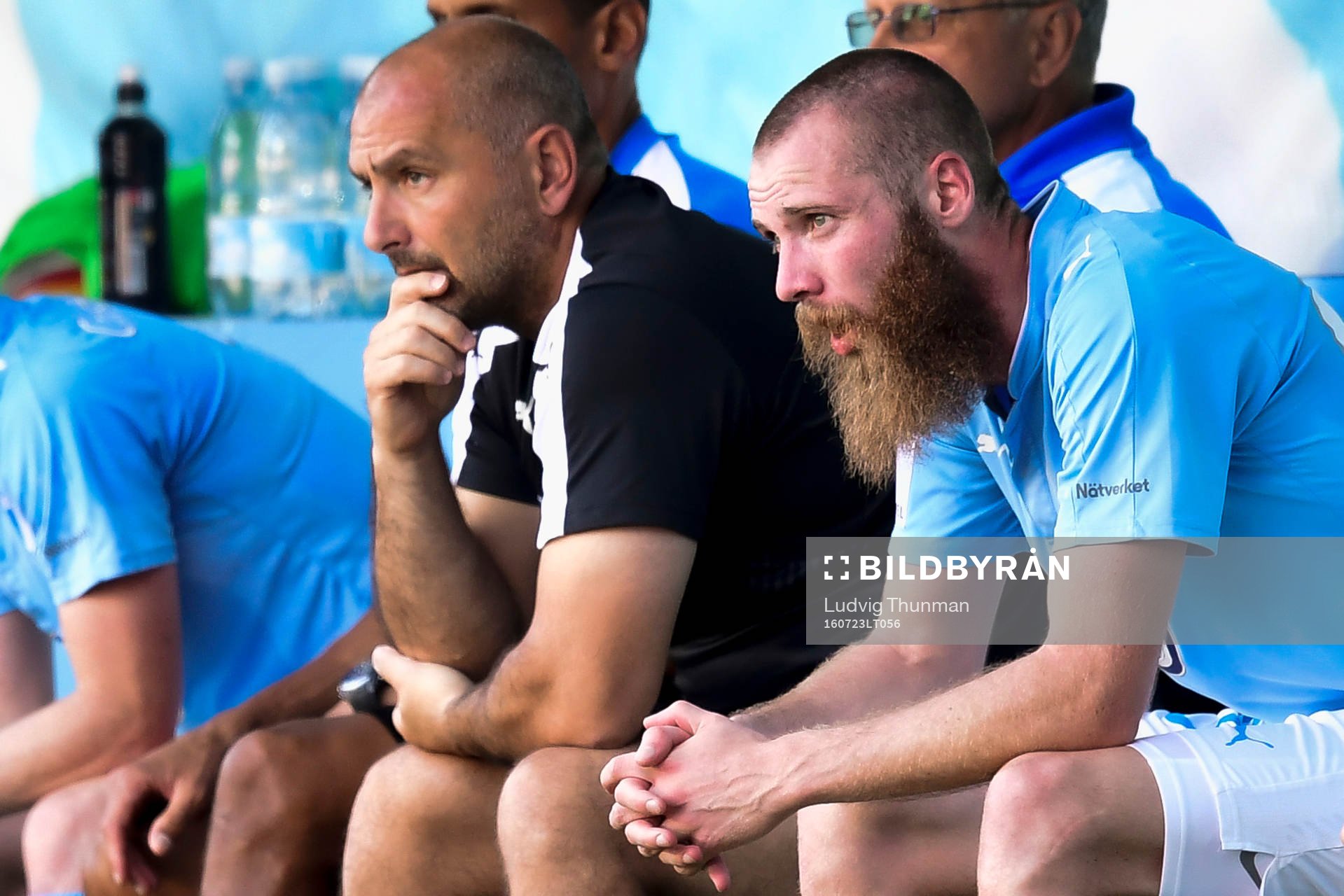 Malmö FFs Jo Inge Berget  deppar på bänken