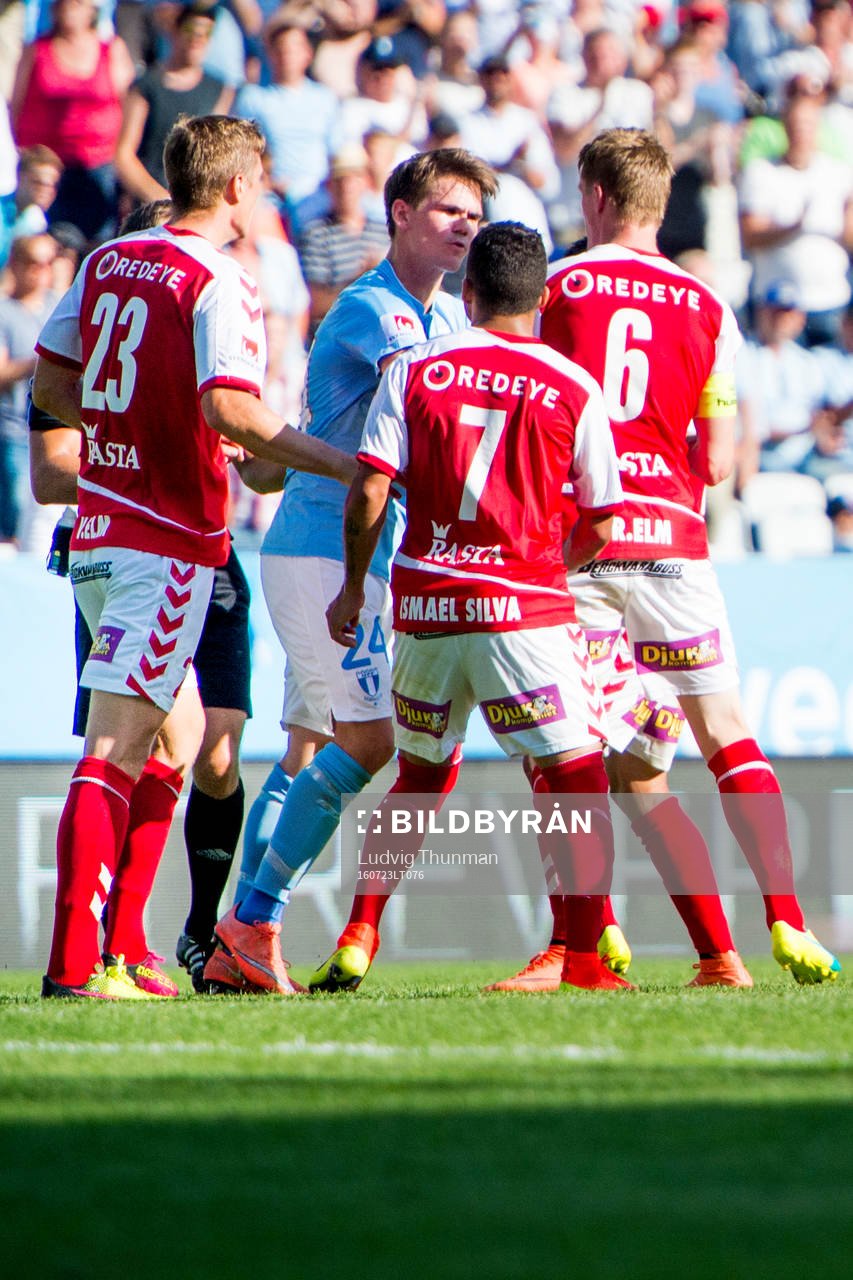 Kalmars Viktor Elm, Ismael Silva Lima och Rasmus Elm i