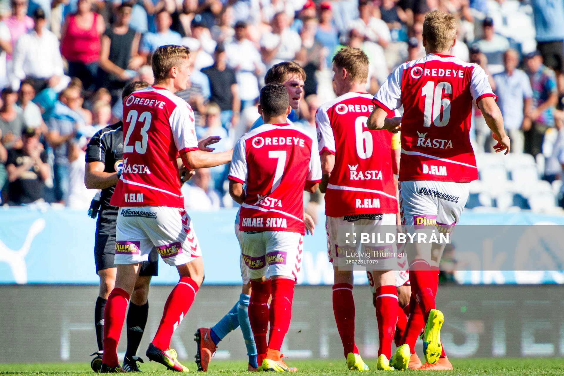 Kalmars Viktor Elm, Ismael Silva Lima och Rasmus Elm i