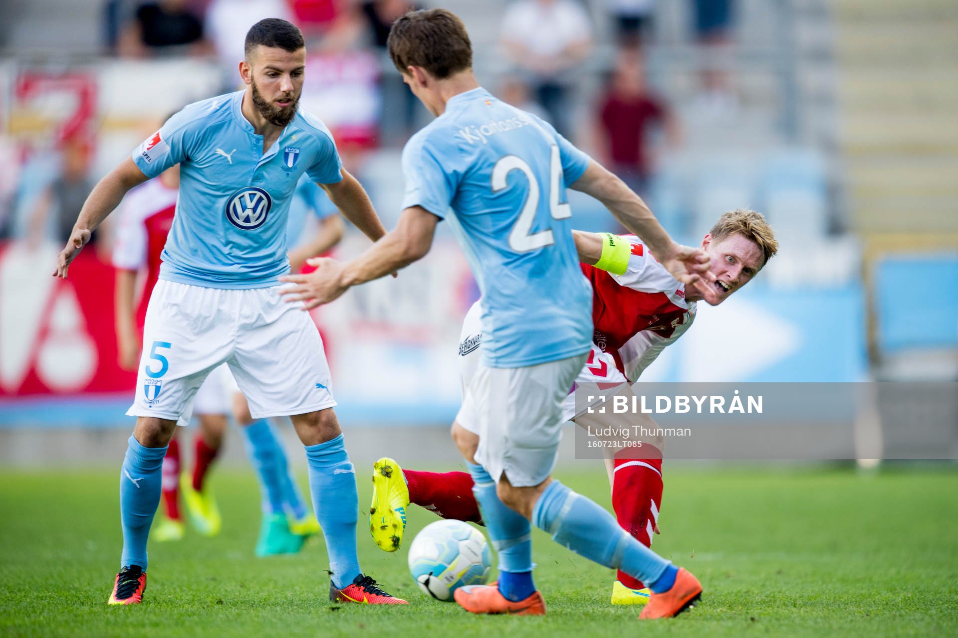 Kalmars Rasmus Elm och Malmö FFs Erdal Rakip och Vidar