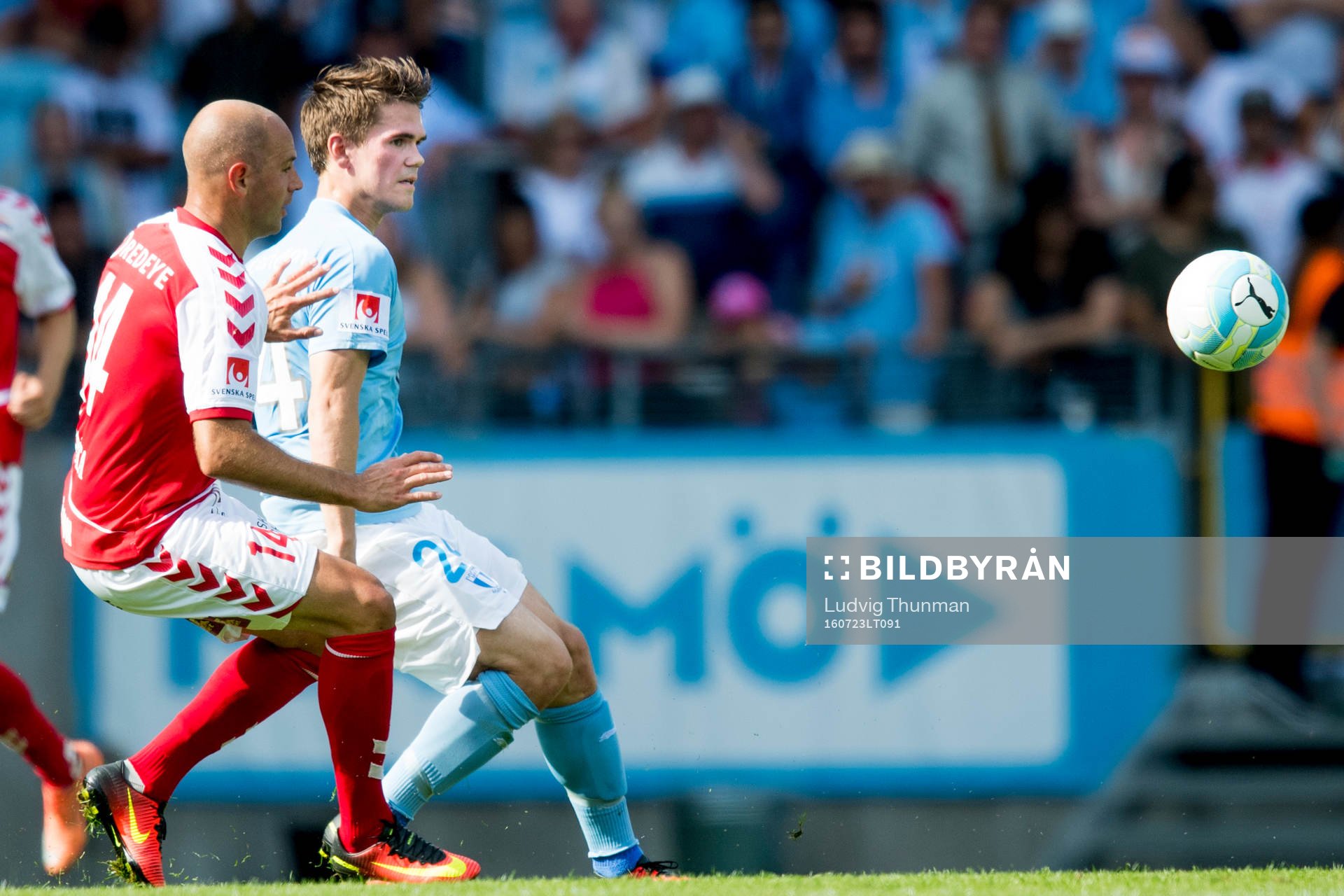 Malmö FFs Jo Inge Berget och Kalmars Stefan Larsson