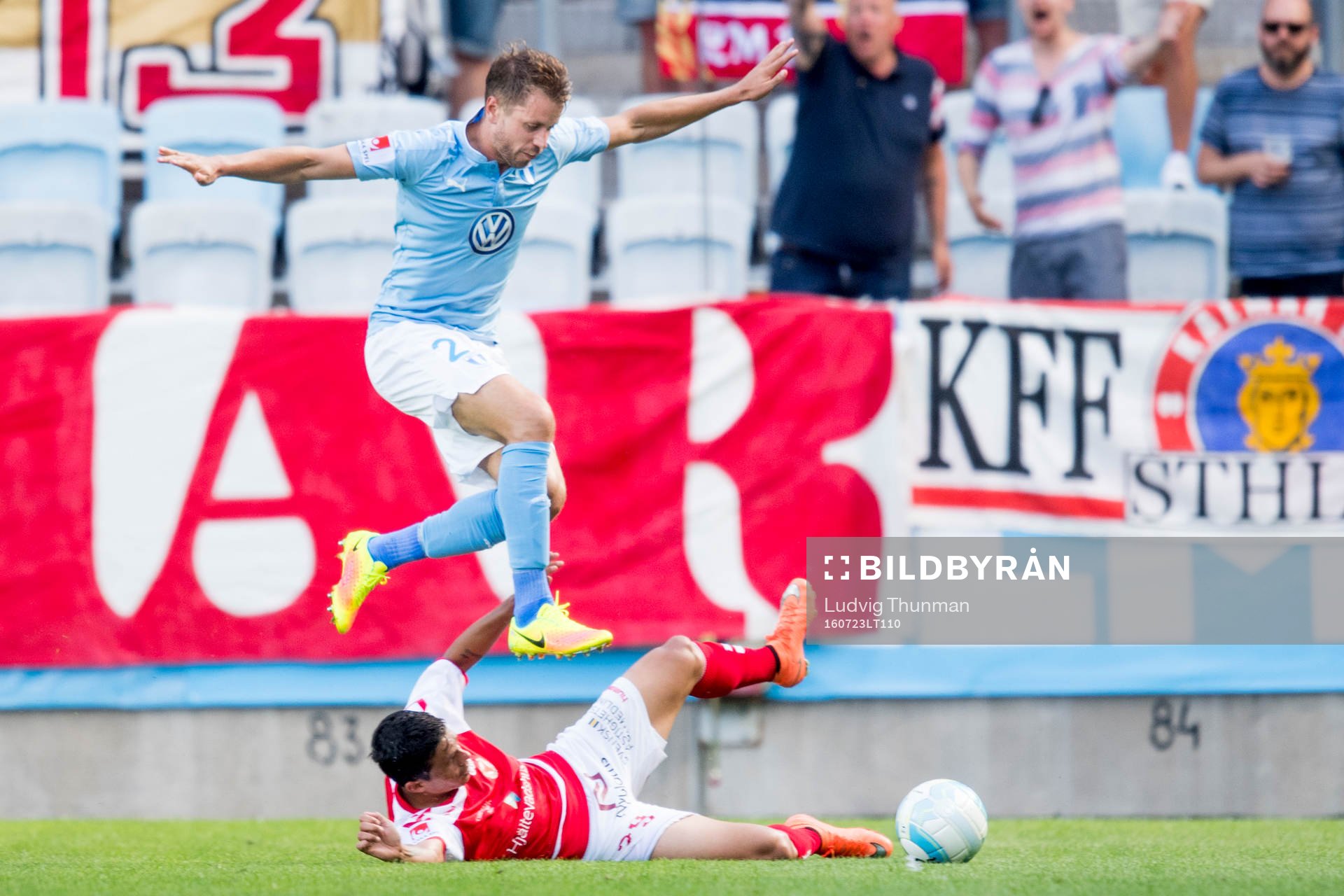 Malmö FFs Kari Arnason och Kalmars Romário Pereira Sipião