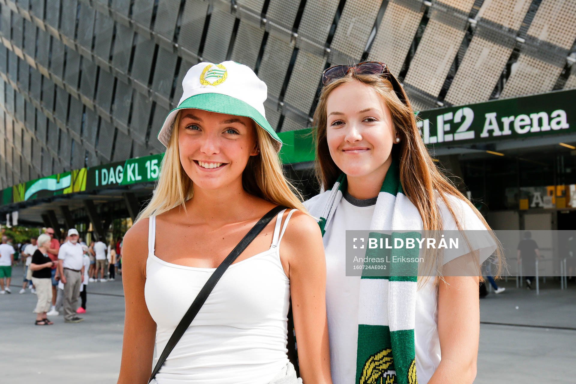 Hammarbysupportrar före fotbollsmatchen i Allsvenskan