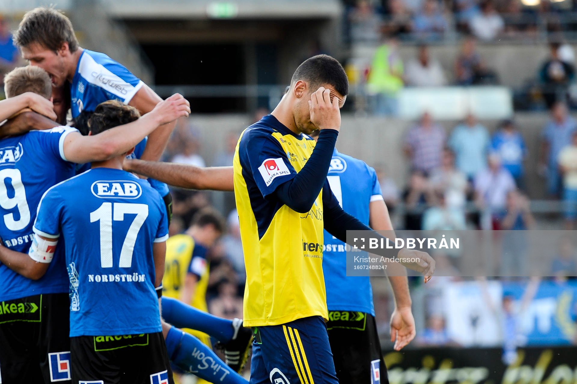 Halmstads spelare jublar