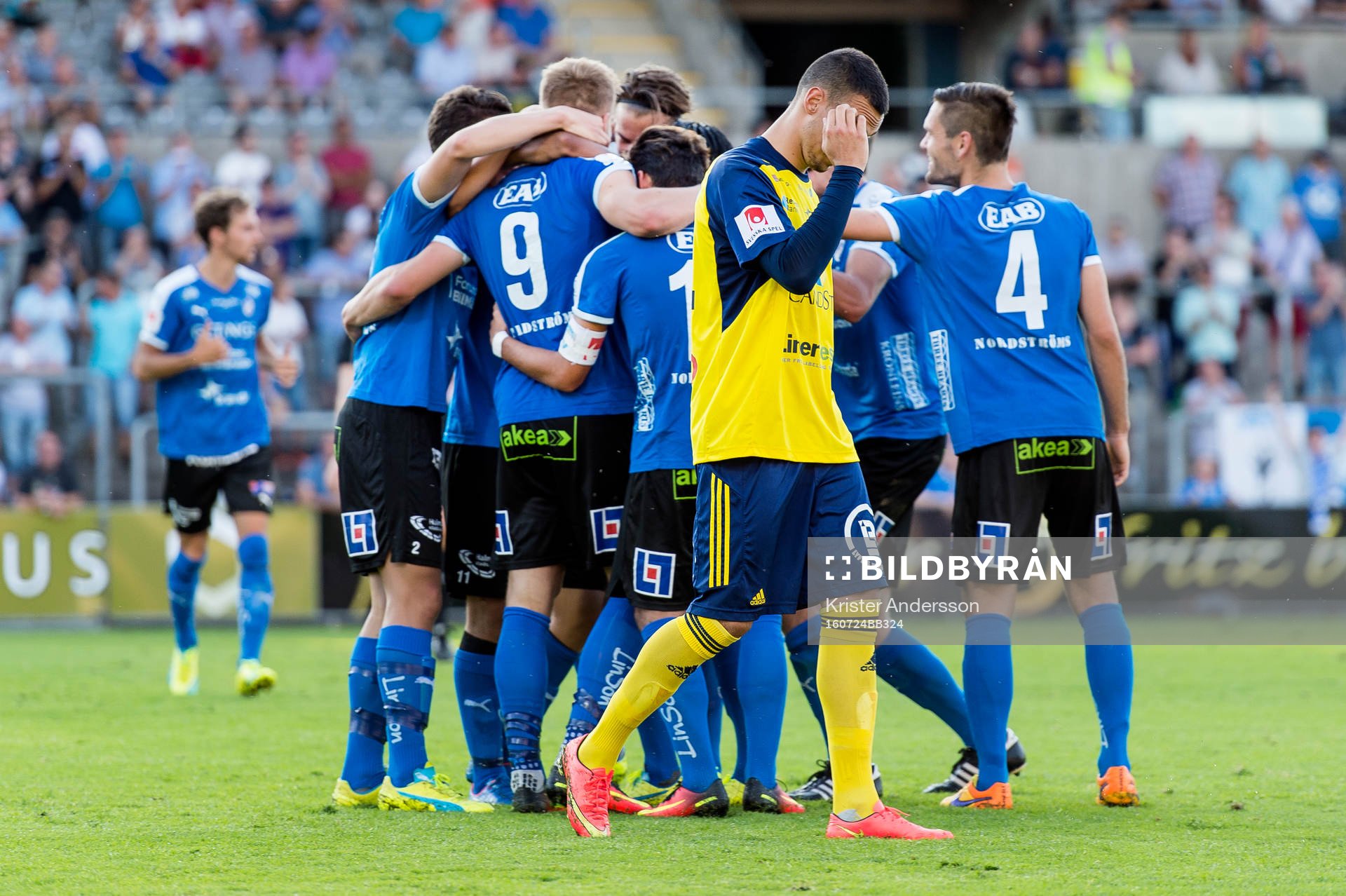 Halmstads spelare jublar