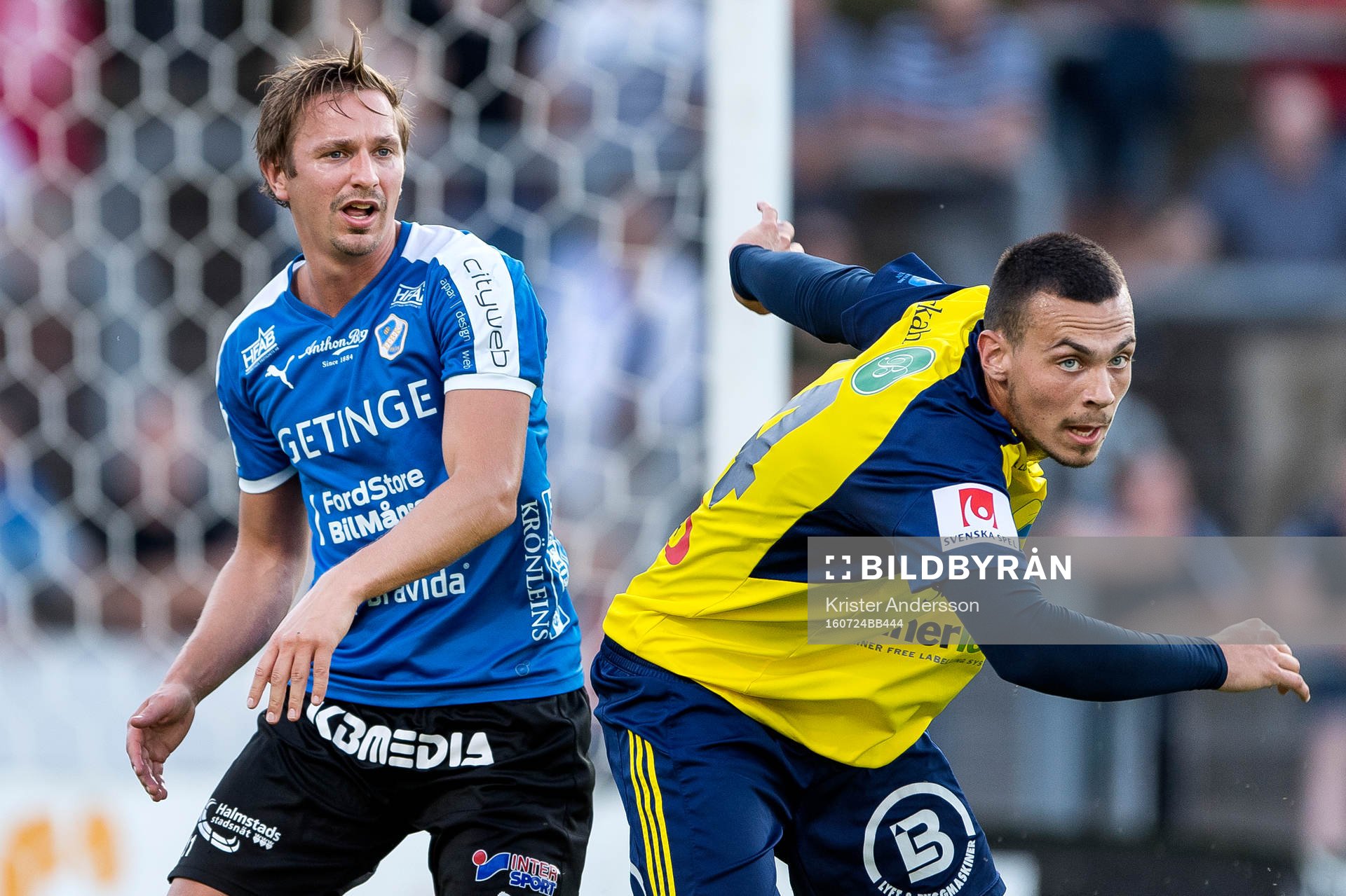 Halmstads Fredrik Olsson och Ängelholms Dennis Stojanovic