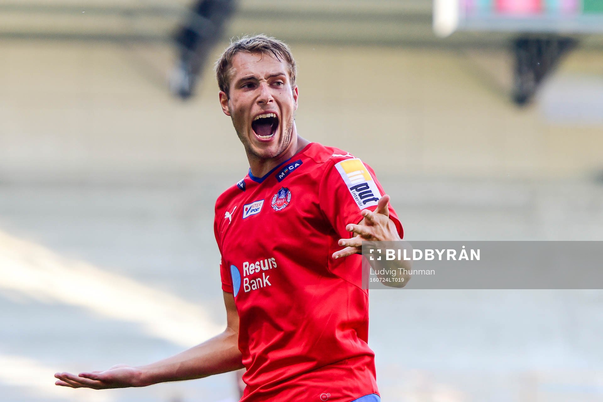 Helsingborgs Frederik Helstrup reagerar