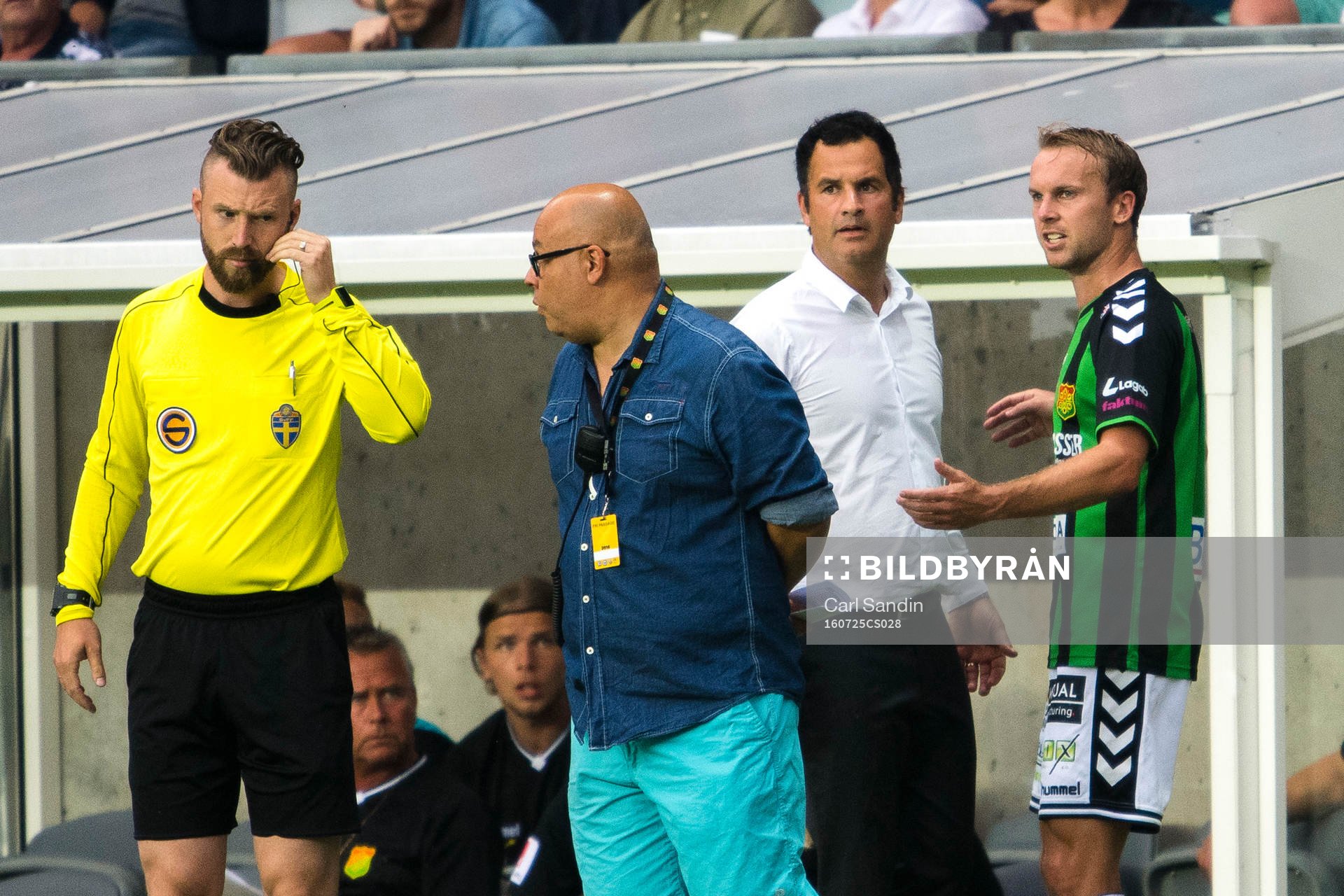 GAIS Craig Henderson i samtal med tränare Benjamin Westman