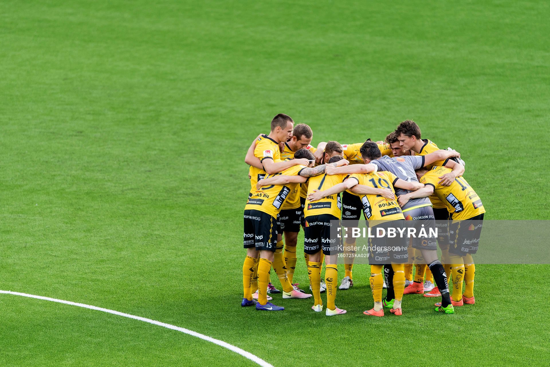 Elfsborgs lag före fotbollsmatchen i Allsvenskan mellan