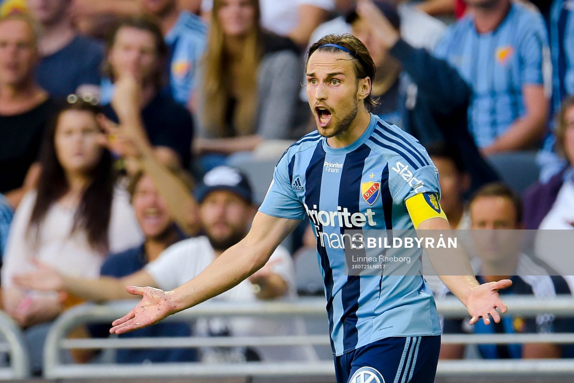 Djurgårdens Kevin Walker reagerar