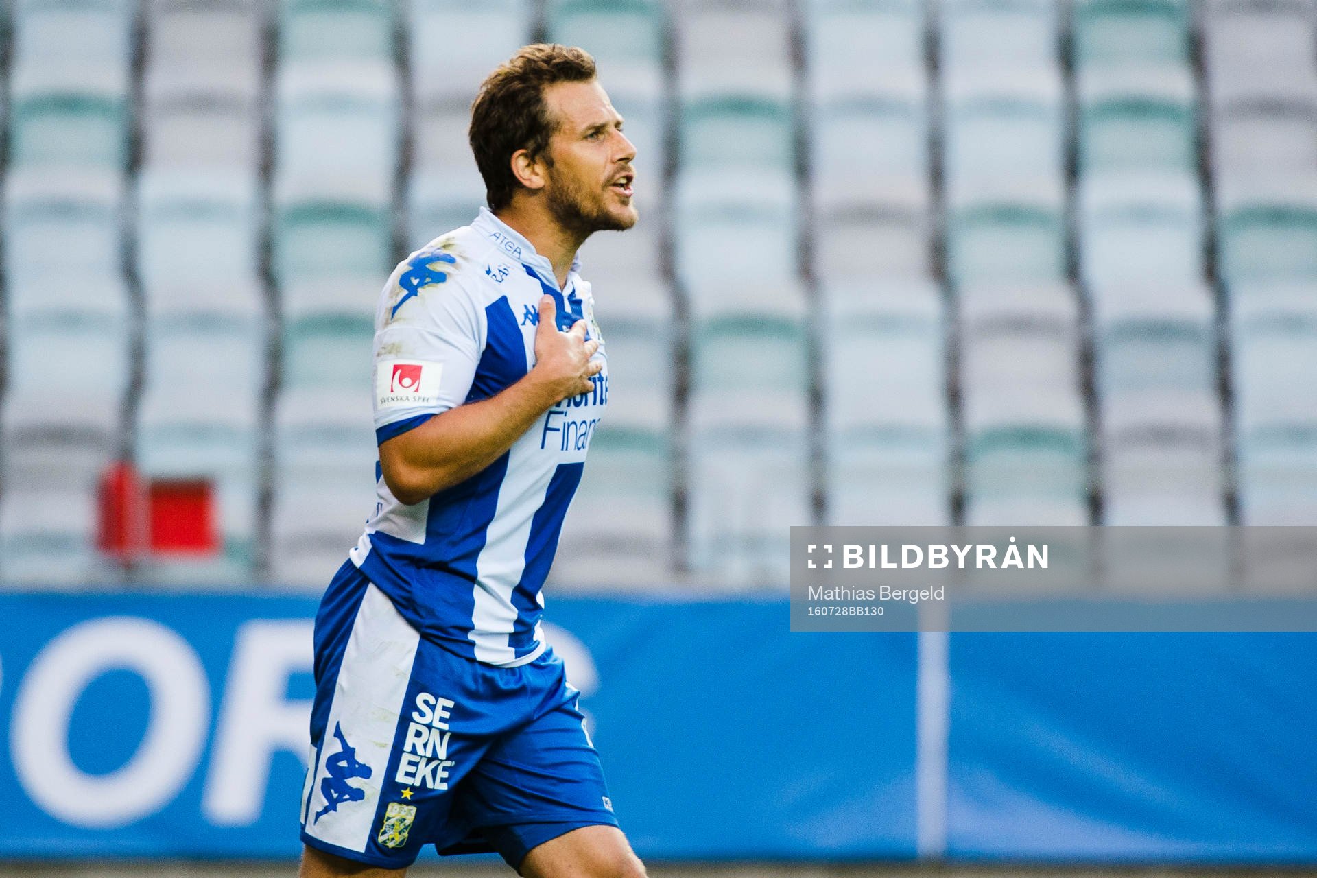 IFK Göteborgs Tobias Hysén reagerar