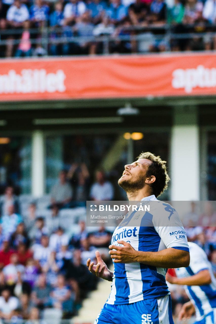 IFK Göteborgs Tobias Hysén reagerar