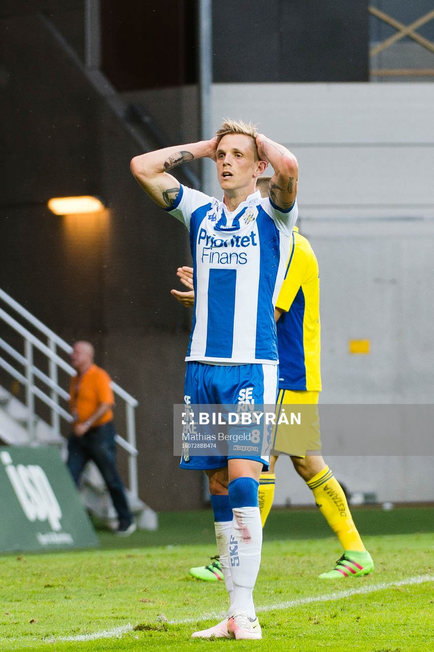 IFK Göteborgs Sören Rieks reagerar