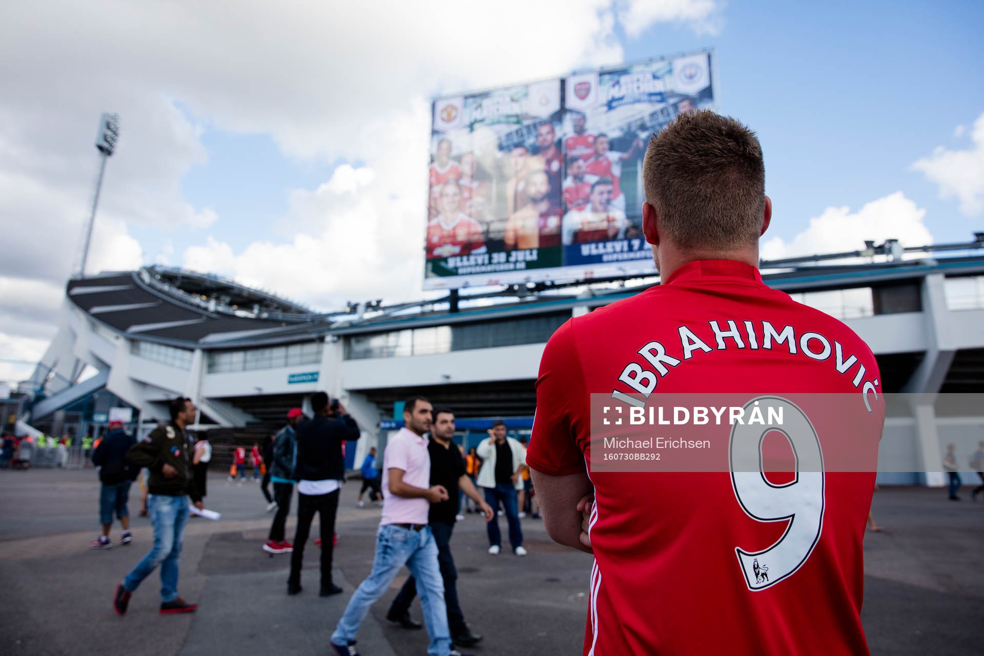 En Manchester United supporter med Zlatan Ibrahimovic