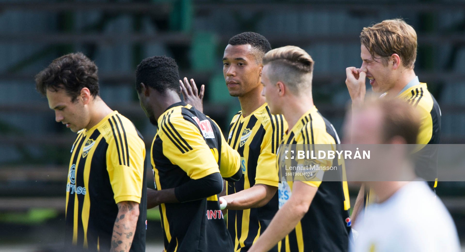 IFK Hässleholms Kevin Thompson har gjort 1-0 i matchen i