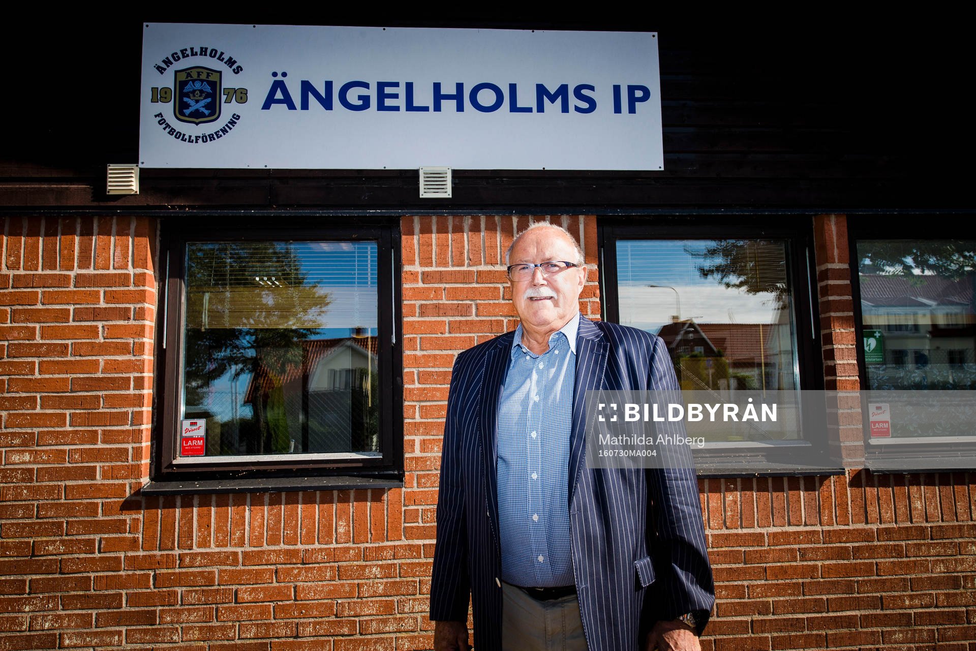 Ängelholms ordförande Sten-Inge Fredin poserar för ett porträtt inför fotbollsmatchen i Superettan mellan Ängelholm och Sirius den 30 juli 2016 i Ängelholm.