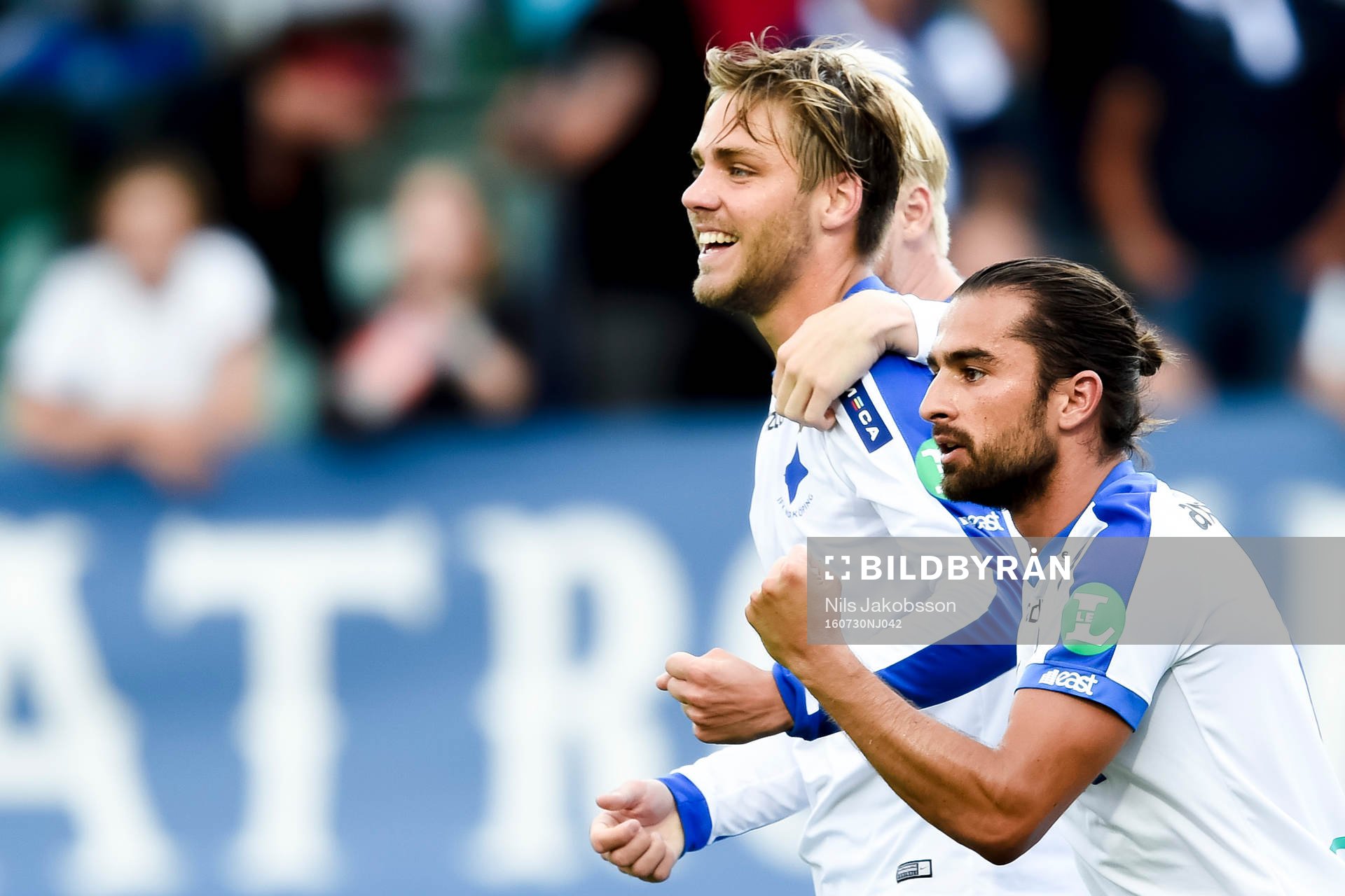 Norrköpings Christoffer Nyman jublar efter sitt andra mål vilket resulterar i 0-2 under fotbollsmatchen i Allsvenskan mellan GIF Sundsvall och IFK Norrköping den 30 juli 2016 i Sundsvall.