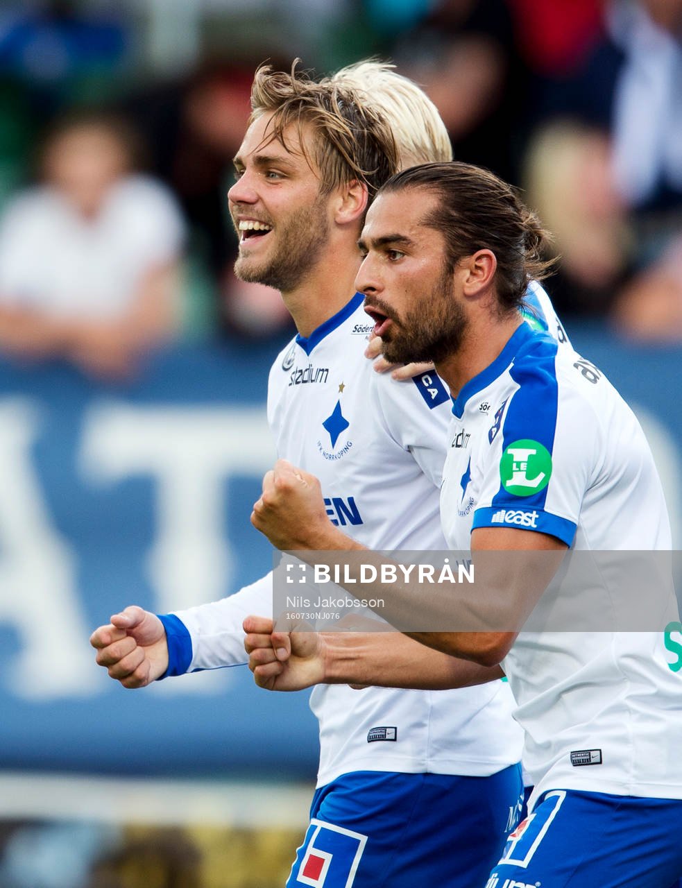 Norrköpings Christoffer Nyman och Christopher Telo jublar