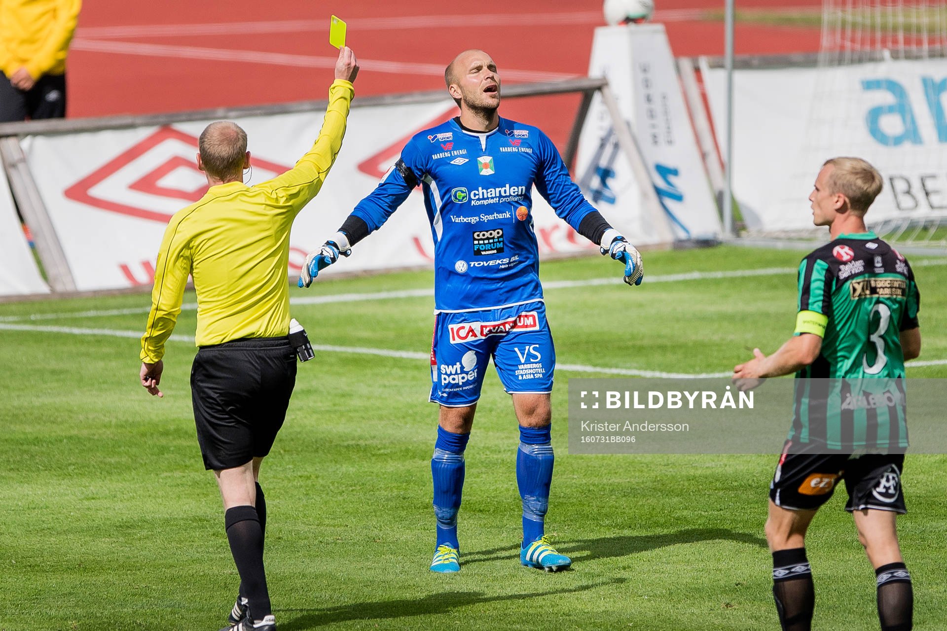 Varbergs målvakt Peter Dahlberg blir varnad