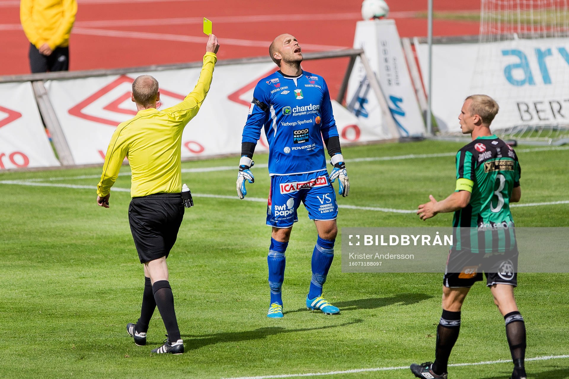 Varbergs målvakt Peter Dahlberg blir varnad
